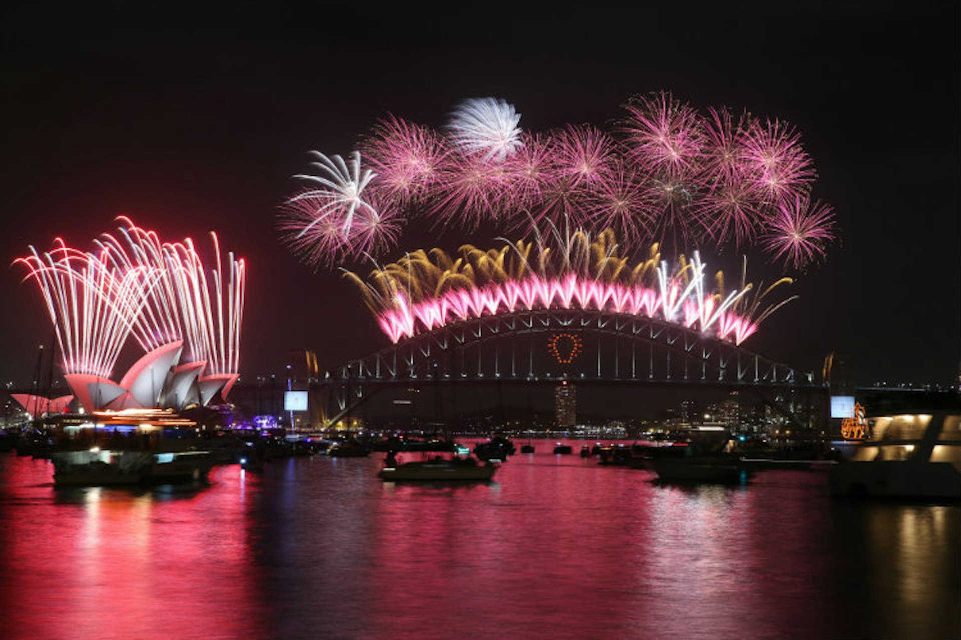 Sydney Harbour fireworks on New Year's Eve