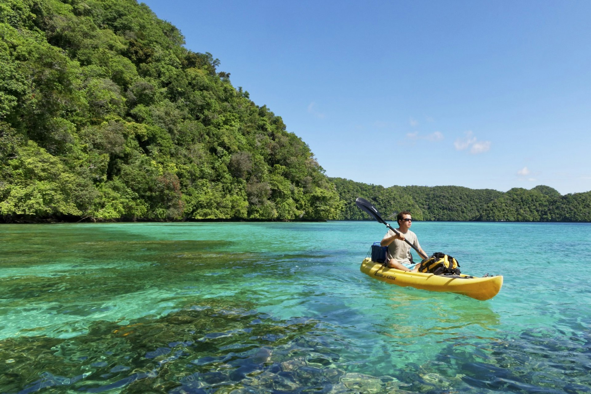 Kayaking in the Rock Islands, Palau