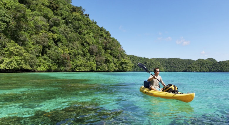 Features - kayakig in the Rock Islands, Palau