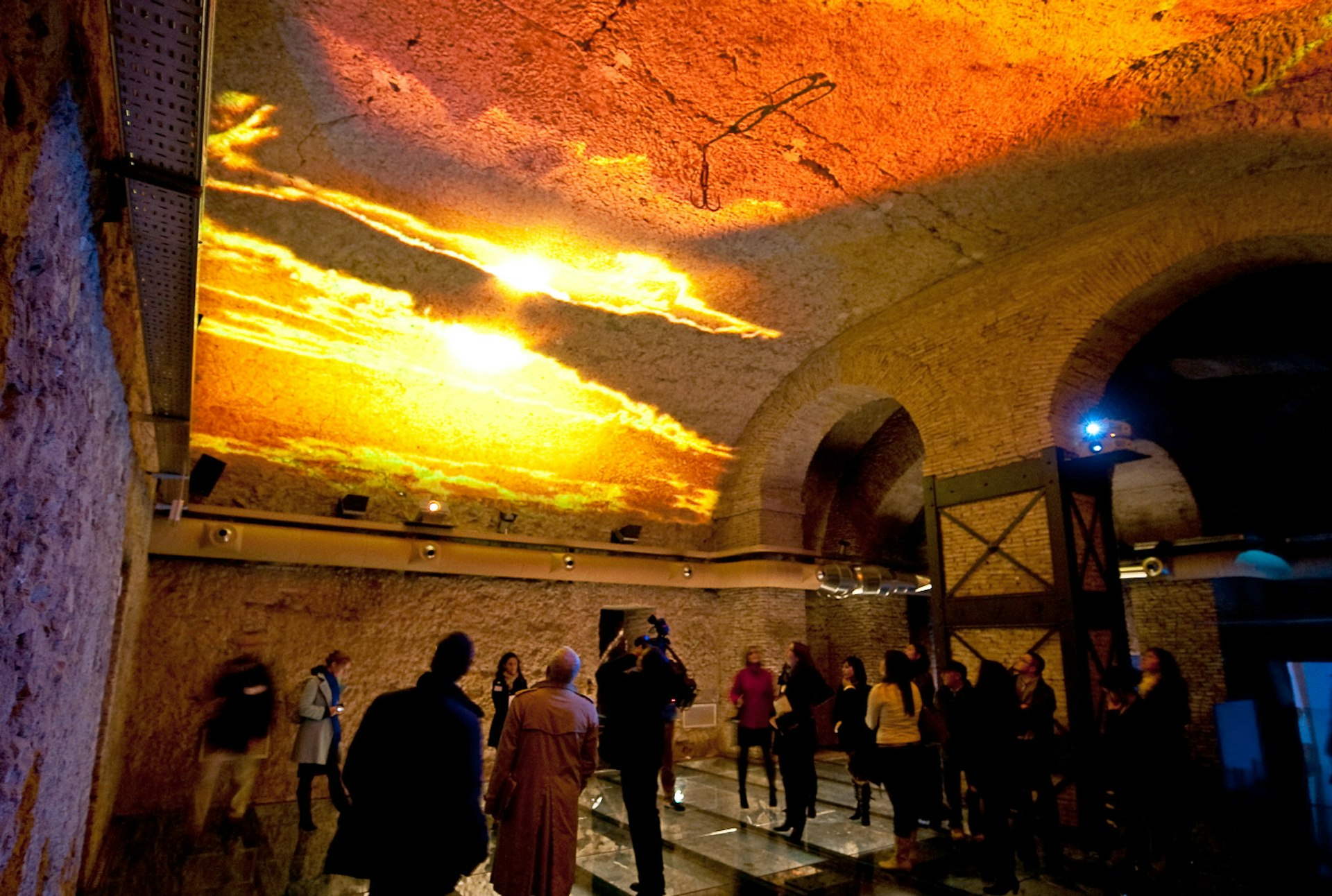 Projections and sound effects bring the ruins to life at Palazzo Valentini