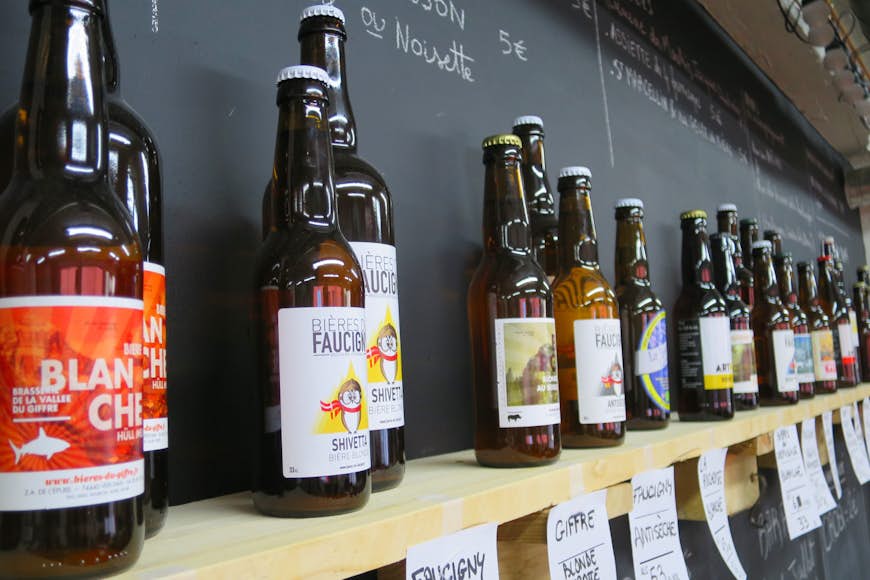 Wide selection of French beer available at ArtMalté in Annecy. Image by Megan Eaves / Lonely Planet