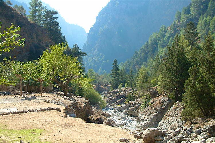 Features - hiking-Samaria-Gorge-Crete Crete's Samaria Gorge is a top hiking destination. Image by Tim Dobbelaere / CC BY -SA 2.0