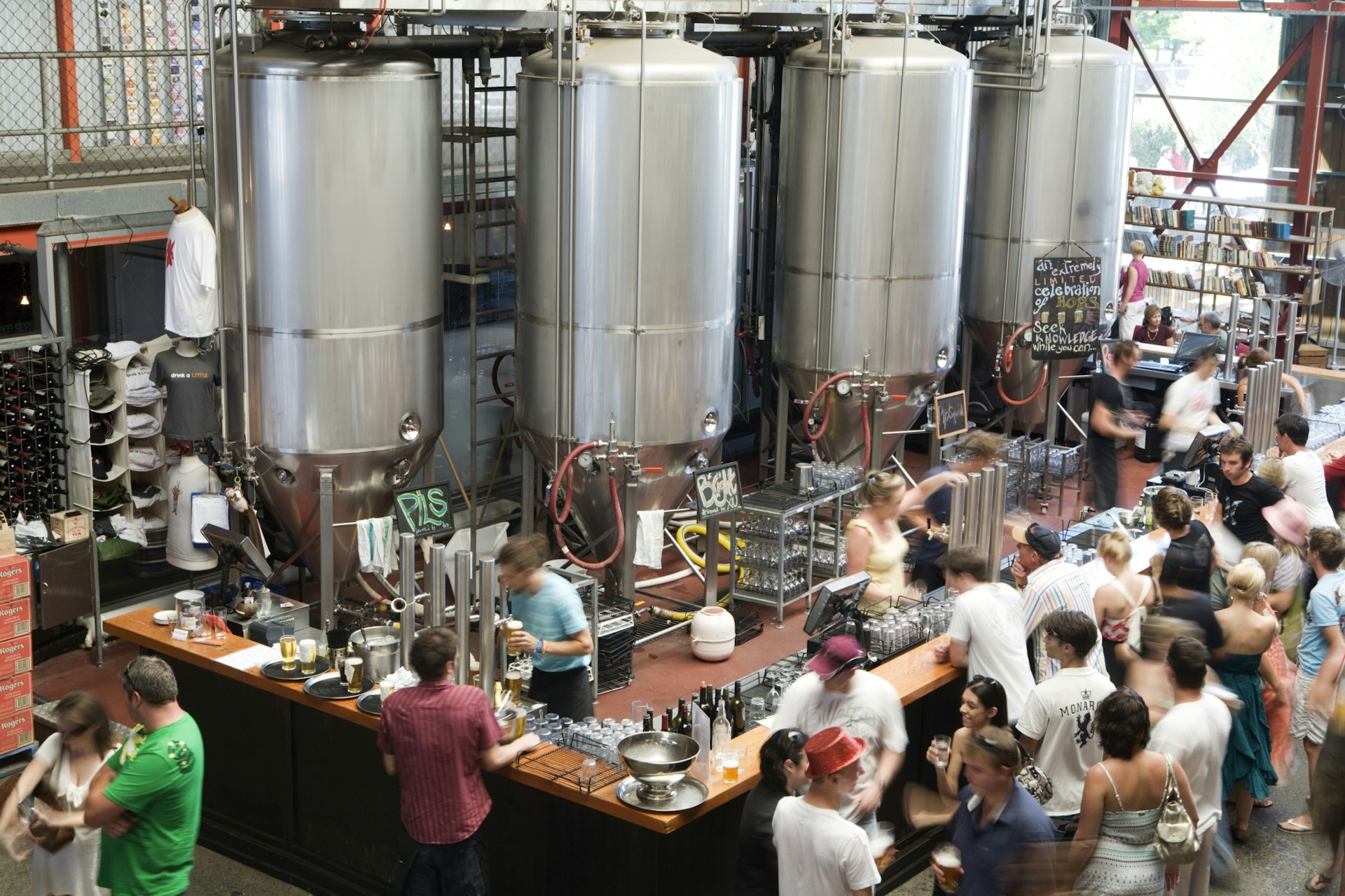 The beer flows at Fremantle's most famous brewery, Little Creatures. Image by Orien Harvey / Getty 