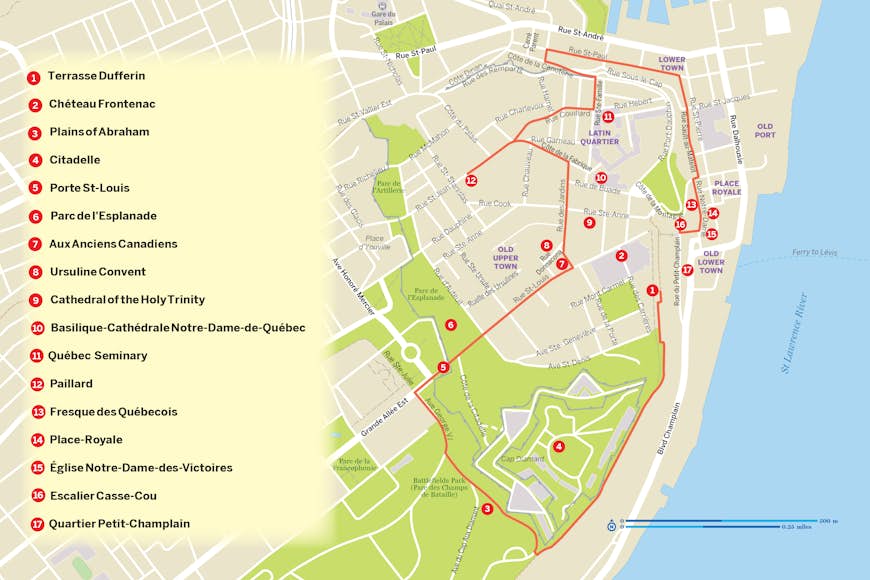 Quebec City Tourist Map Free Walking Tour Of Québec City - Lonely Planet