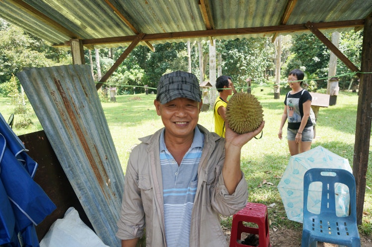 Durian seller, Perak, Malaysia