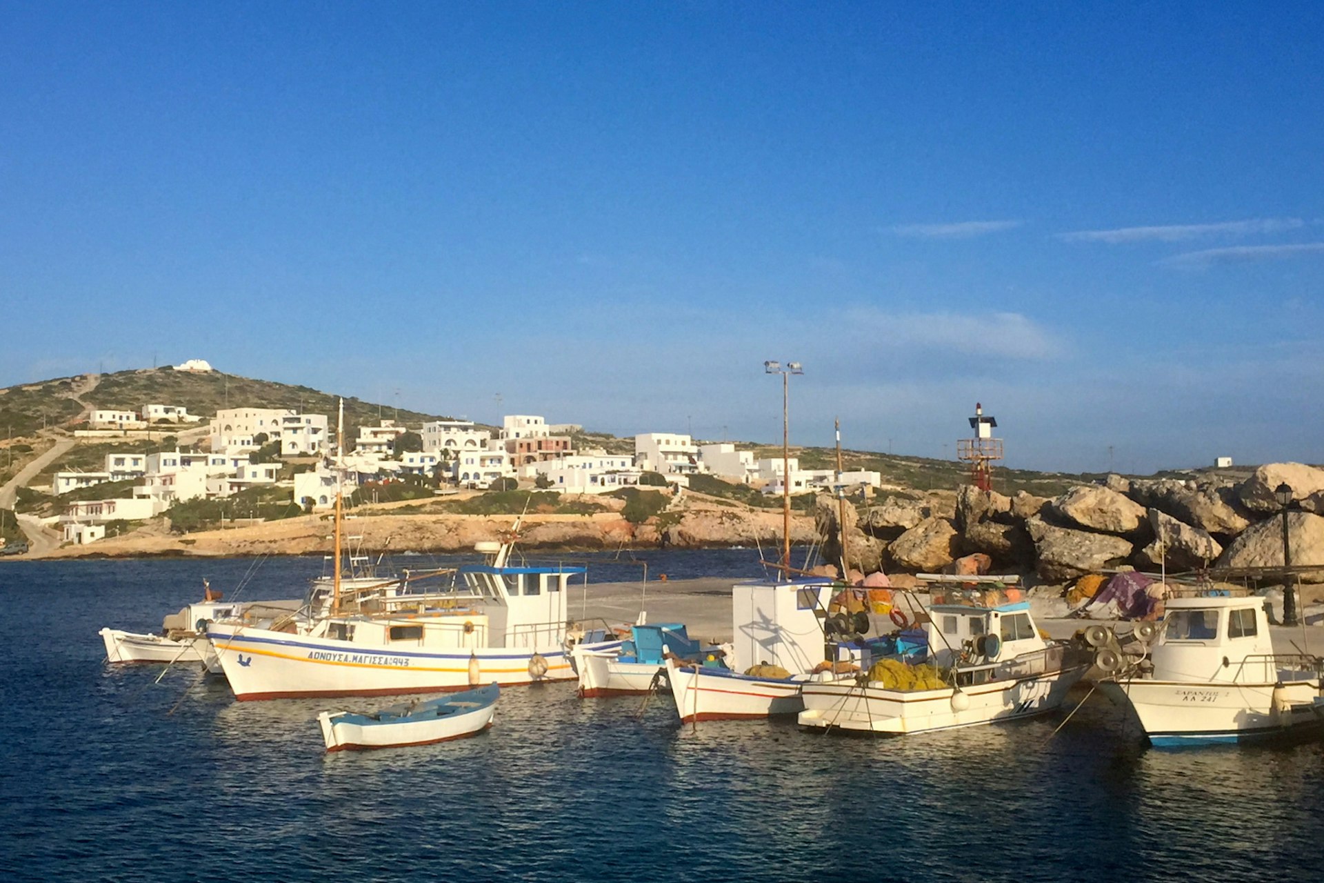 The no-frills harbour at Stavros, the main settlement of Donousa © Carolyn Bain / Lonely Planet