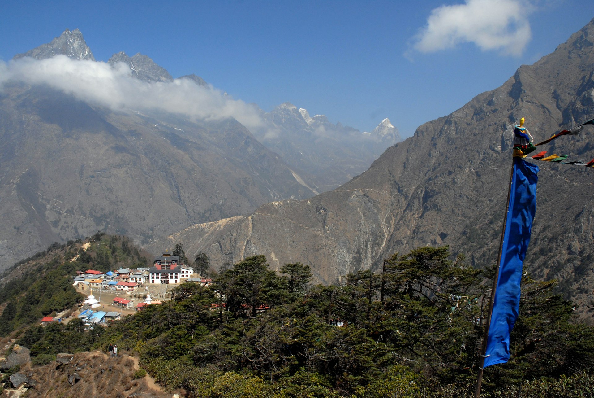Looking down on Tengboche, Everest Base Camp Trek. Image by Joe Bindloss / Lonely Planet