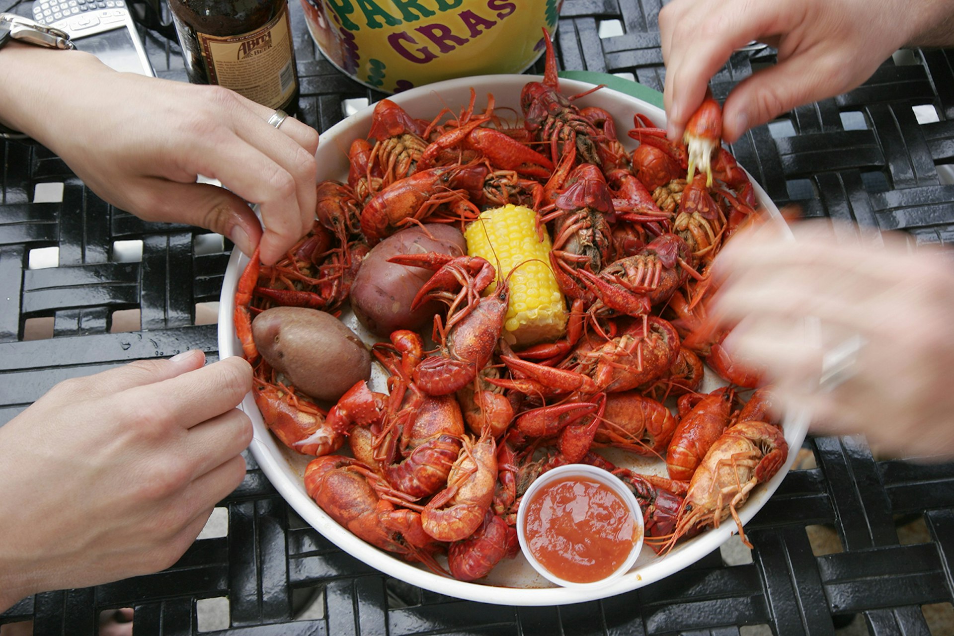 Hearty Southern classics: a plate of boiled seasoned crayfish in Birmingham, Alabama © Jeff Greenberg / Getty Image