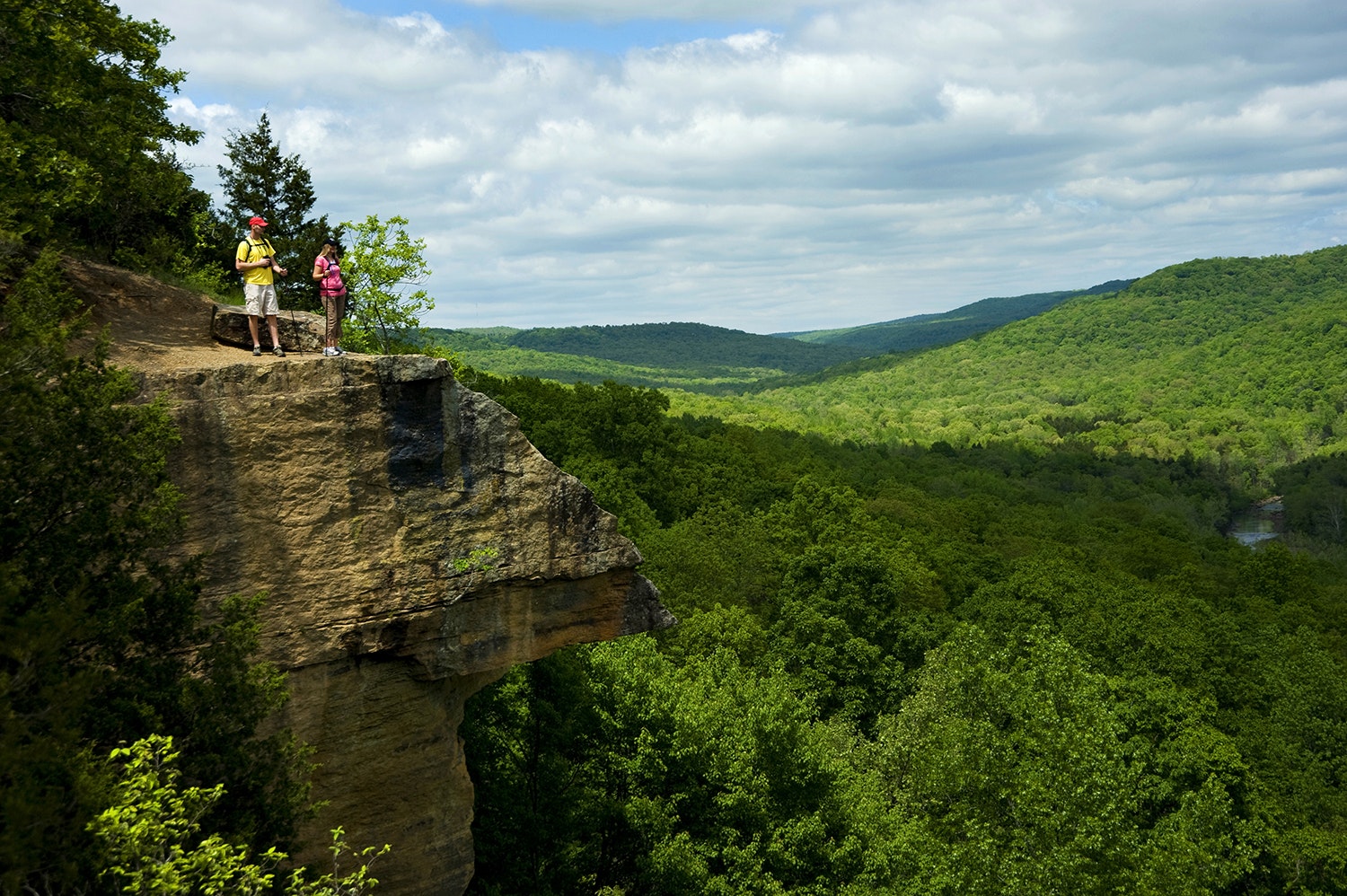 Features - Devils Den State Park Yellow Rock Overlook West Fork.  Image courtesy of Arkansas Department of Parks and Tourism