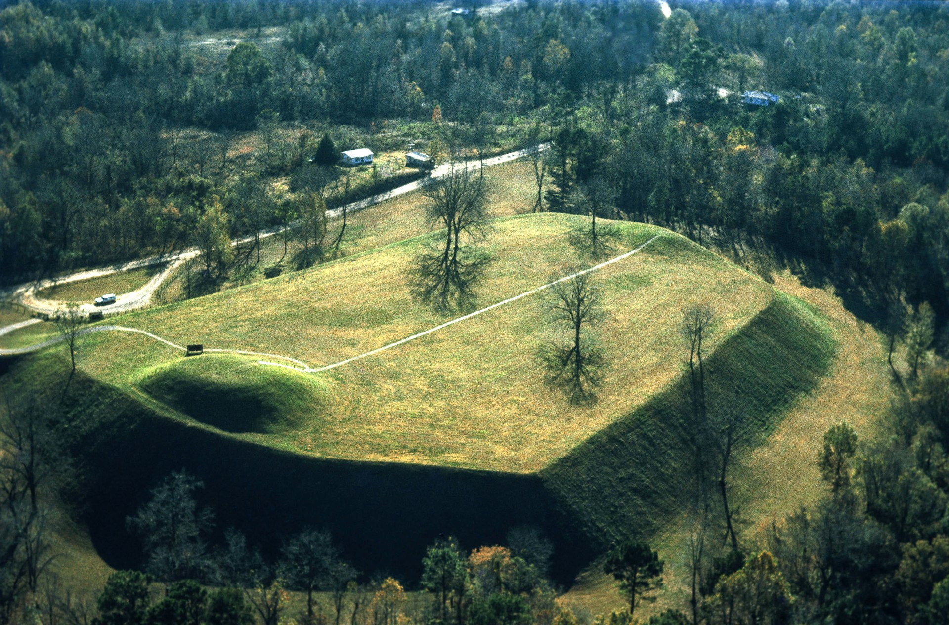 Emerald Mound, part of the second largest pre-Colombian earthwork in the USA.