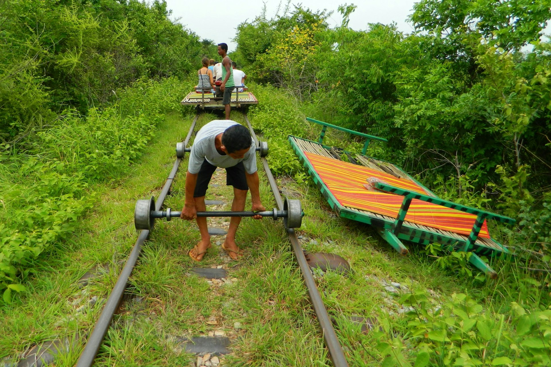 Riding the bamboo train