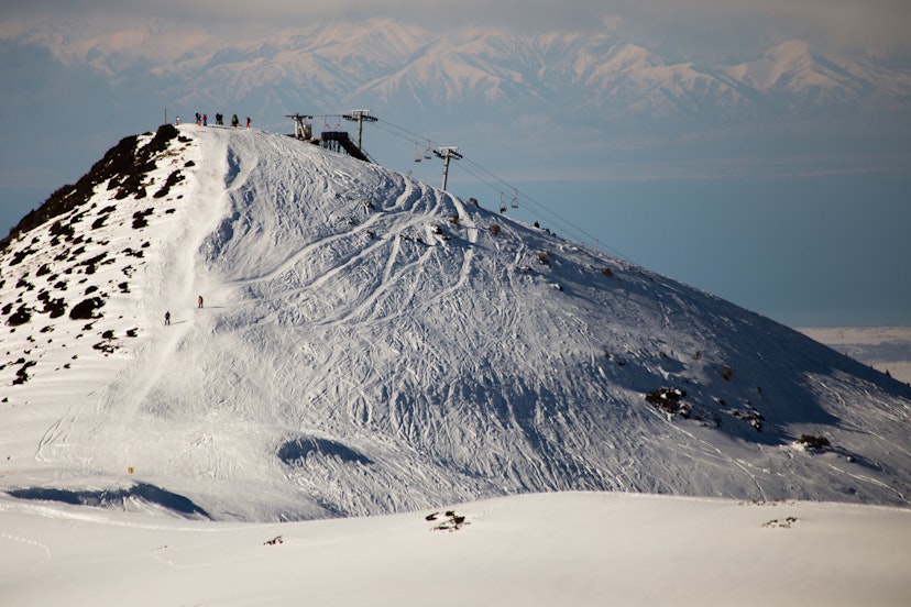 Views of the Tian Shan mountains from Karakol Ski Resort. Image by Stephen Lioy / Lonely Planet