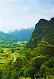 Mountain valley in Cao Bang province, northeast Vietnam