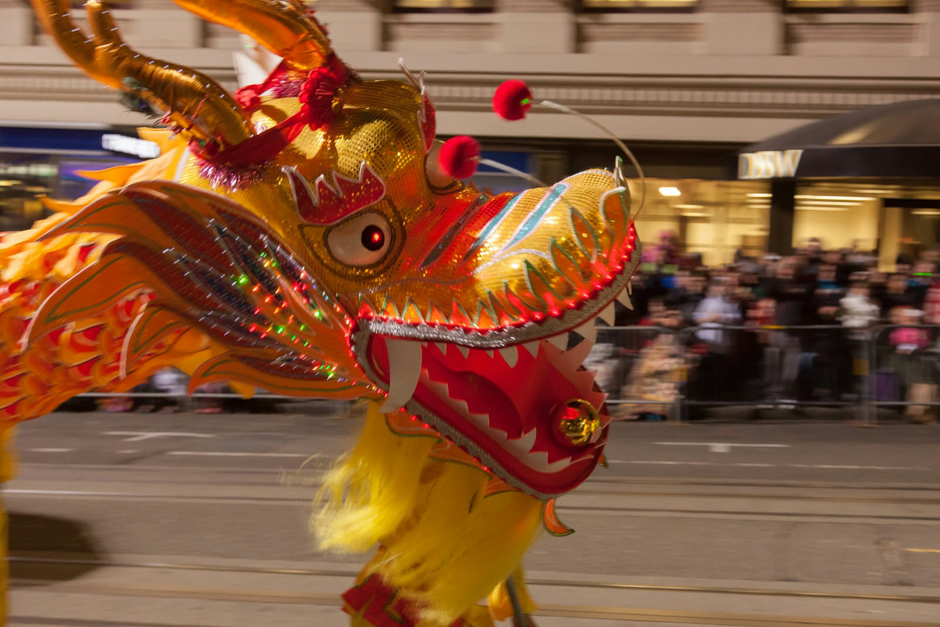 Dragon dance in San Fransisco's Chinatown