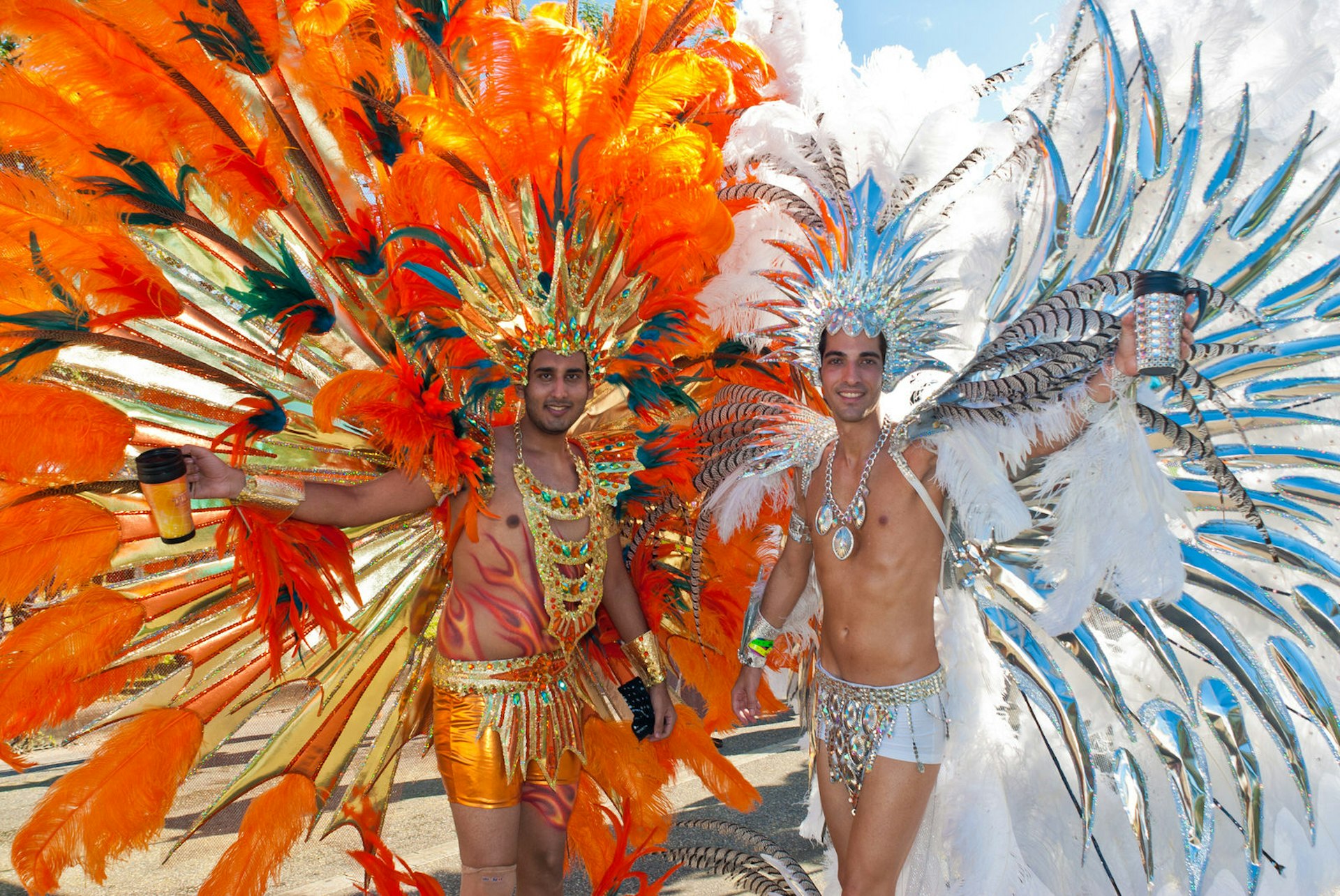Masqueraders taking part in Trinidad & Tobago's carnival in Port of Spain
