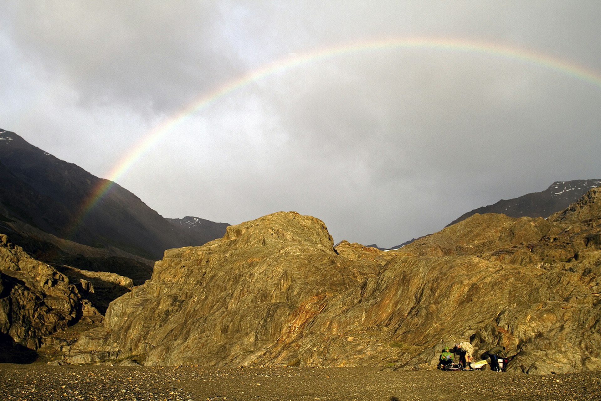 After a tricky river crossing, a rainbow arcs above the Lower Túnel Glacier © Kerry Christiani / Lonely Planet