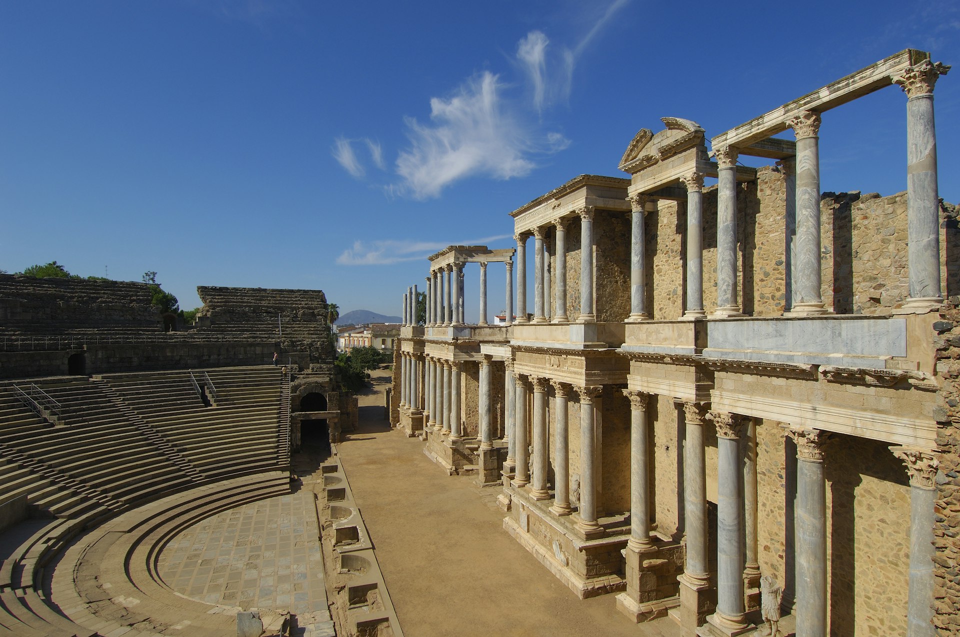 Mérida's Roman theatre has stood for over 2000 years and is still used for performances today. © 