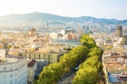 View of Las Ramblas and Barcelona cityscape © ©MichaÃ…Â‚ Krakowiak/Getty Images/iStockphoto