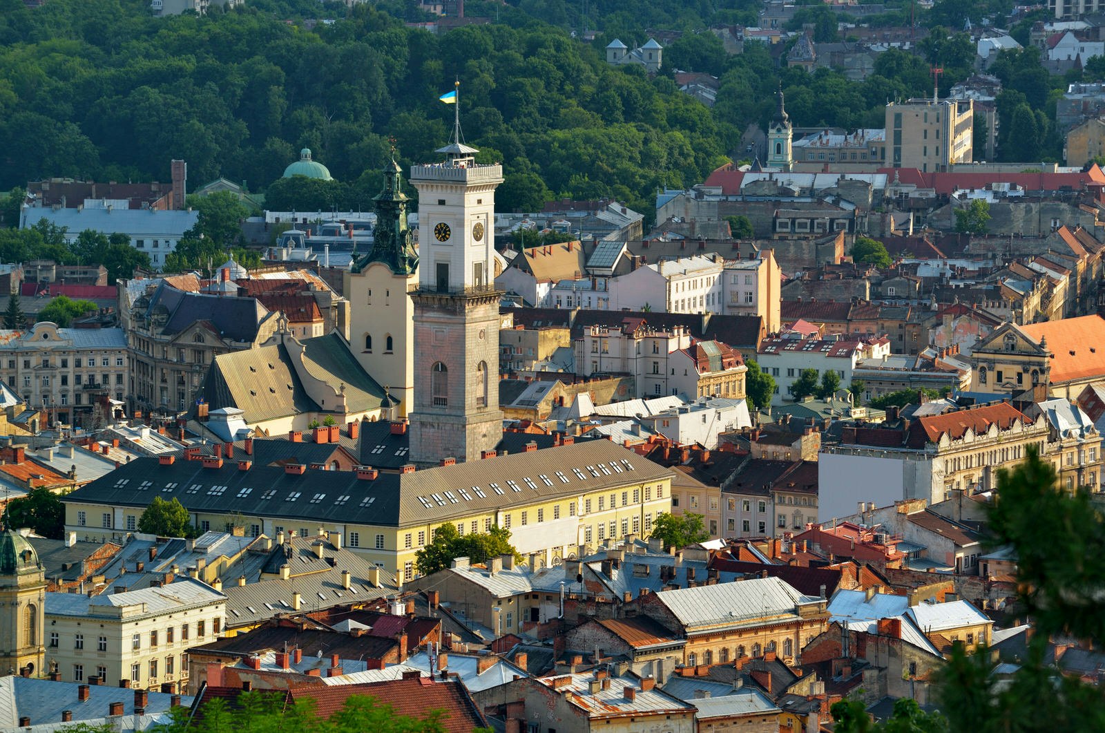 Lviv's City Hall tower on the main square of Ploshcha Rynok © Artur Synenko / Shutterstock