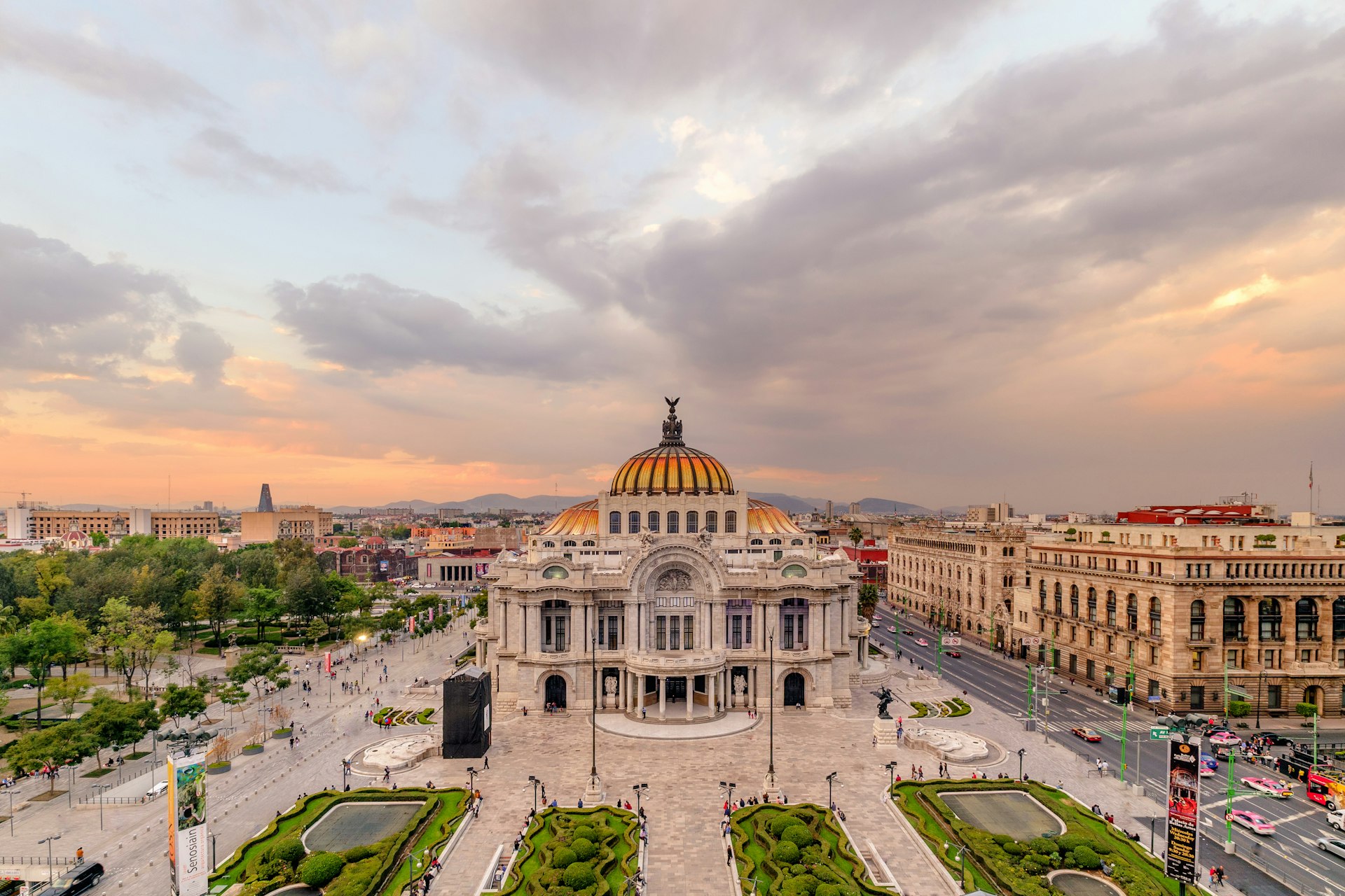 Aerial of Palacio Bellas Artes in Mexico City © Maria Sward