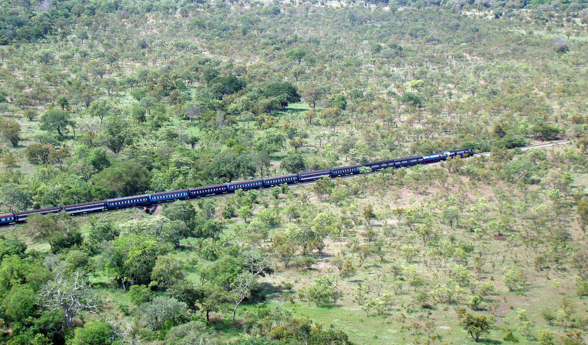 The TAZARA line passing through Selous Game Reserve in southern Tanzani © Digr / Wikimedia Commons