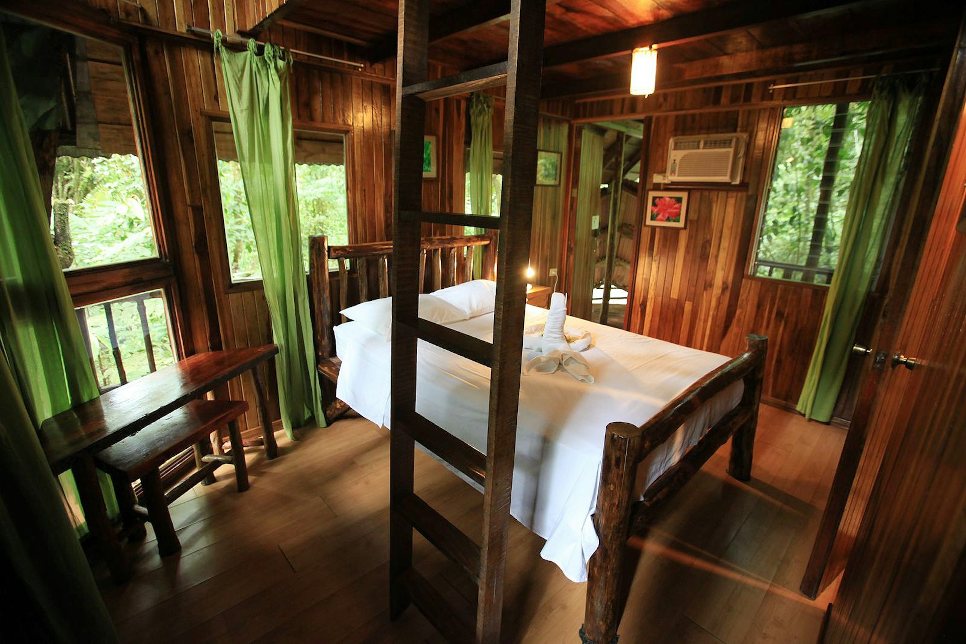 Interior of Tree Houses Hotel in Costa Rica