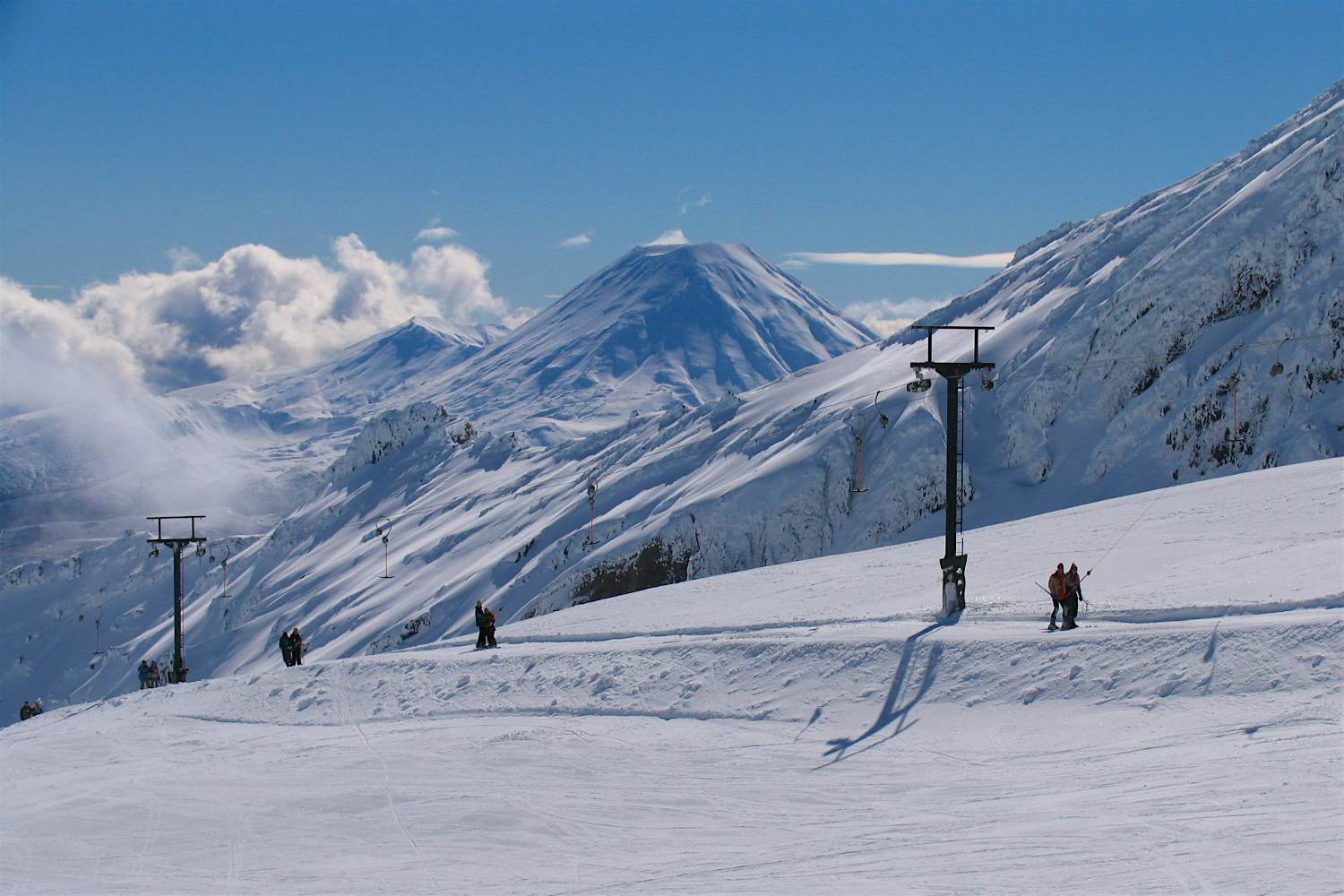 Features - Whakapapa Snowy scene in Whakapapa