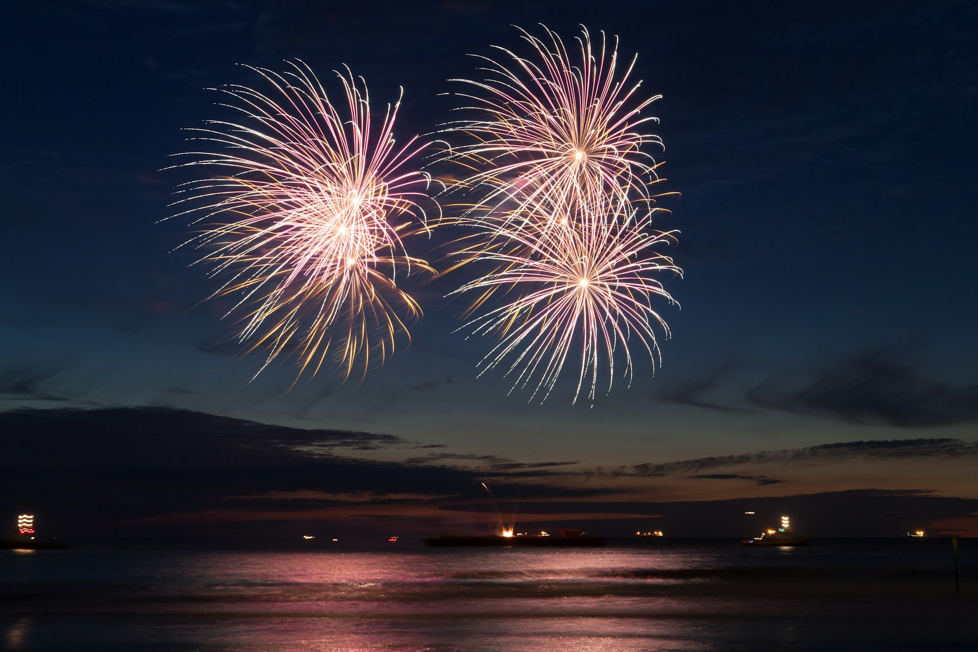 Fireworks are an inspiring end to a summer's day in Scheveningen