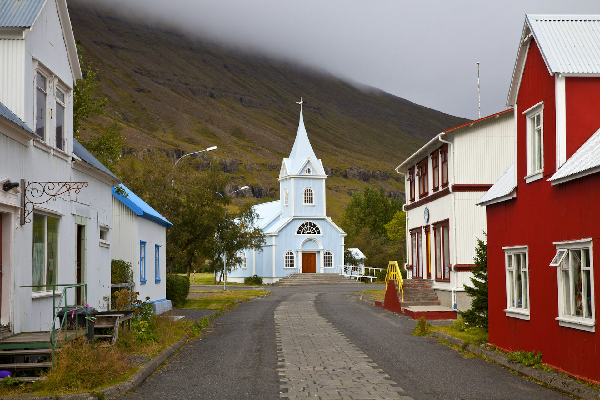 Bláa Kirkjan, the blue church of Seyðisfjörður © Horst Gerlach / Getty Images