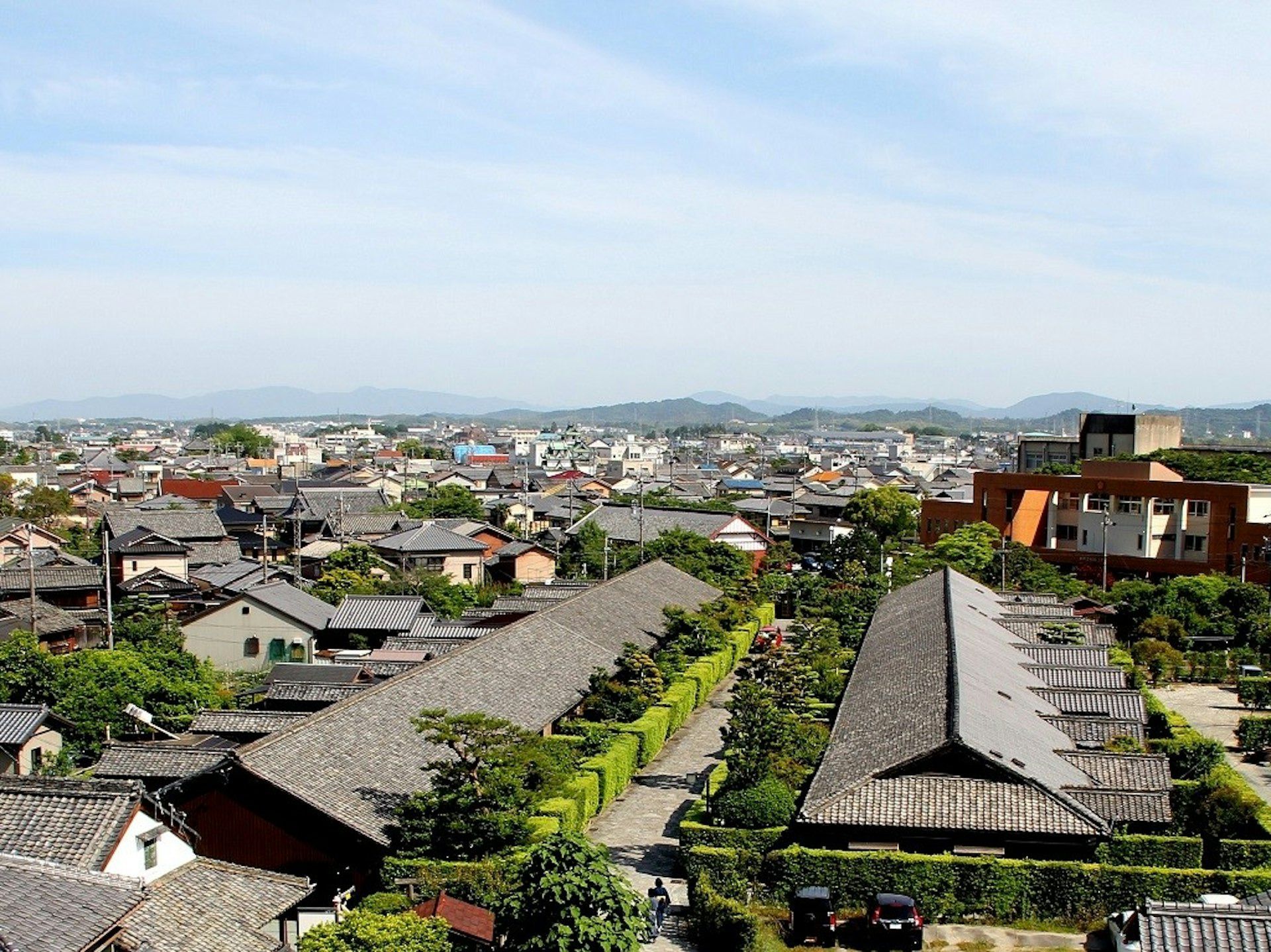 View over Matsusaka from the castle ruins