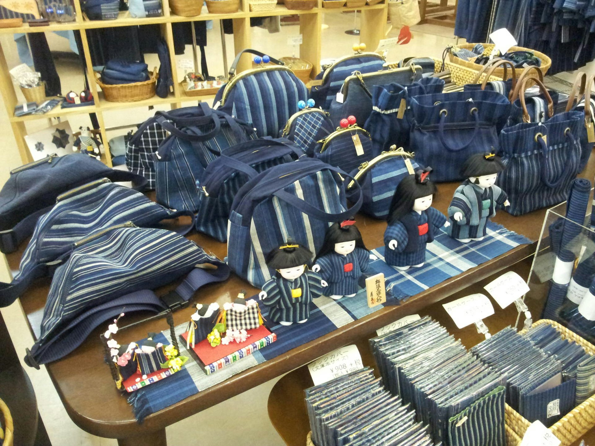 Accessories for sale at the Matsusaka Cotton Center