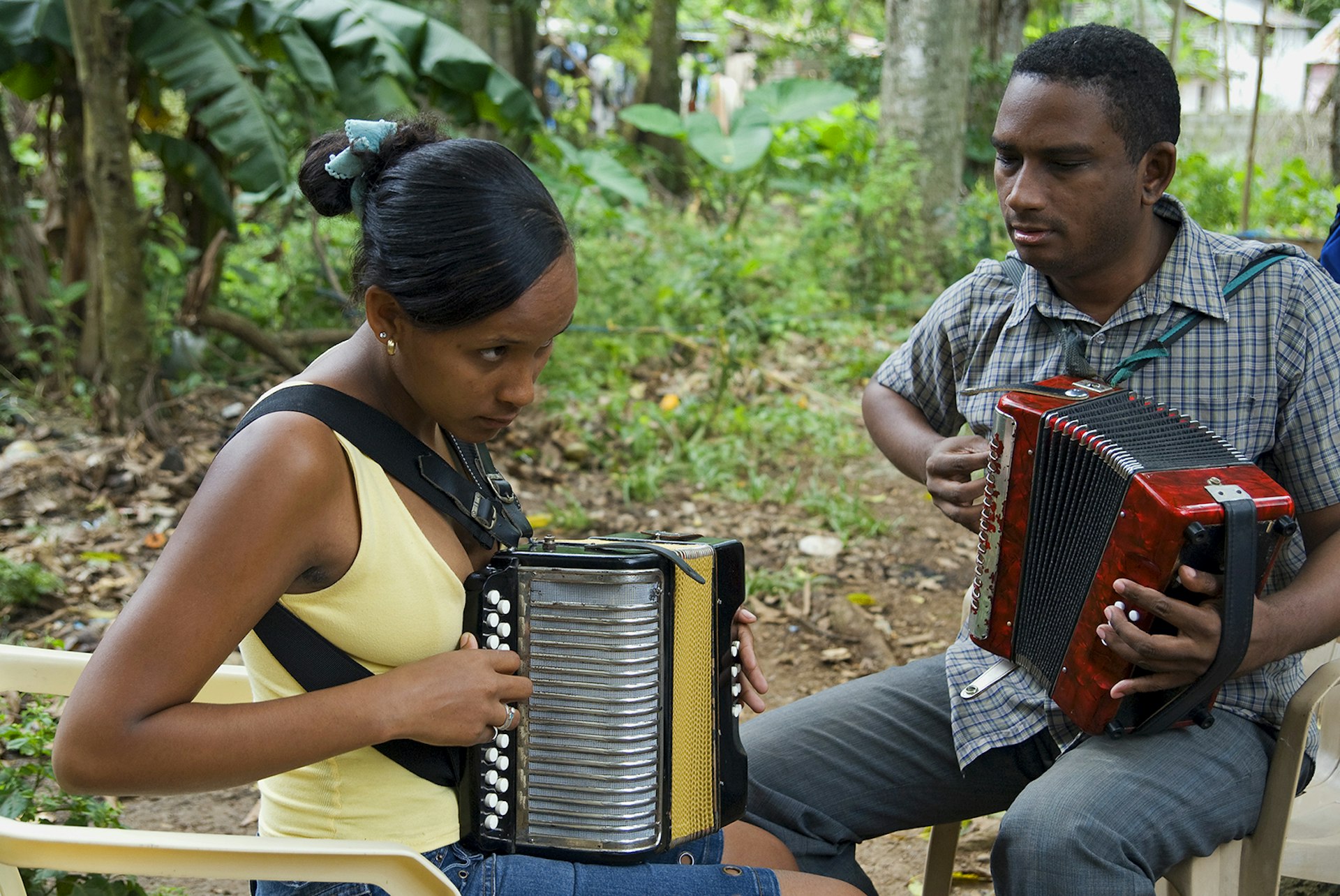 A student learns how to play merengue típico in Rio San Juan © Margie Politzer / Getty Images