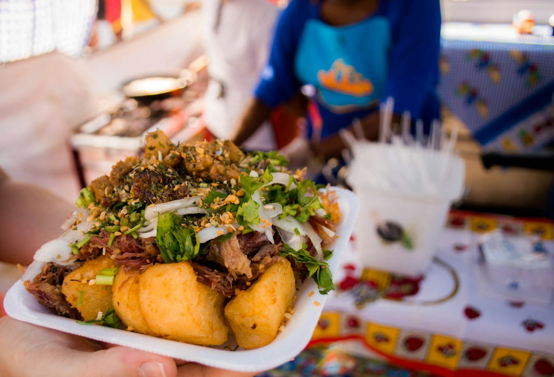 Carne seca com aipim from Feira das Yabás © Tom Le Mesurier / Lonely Planet