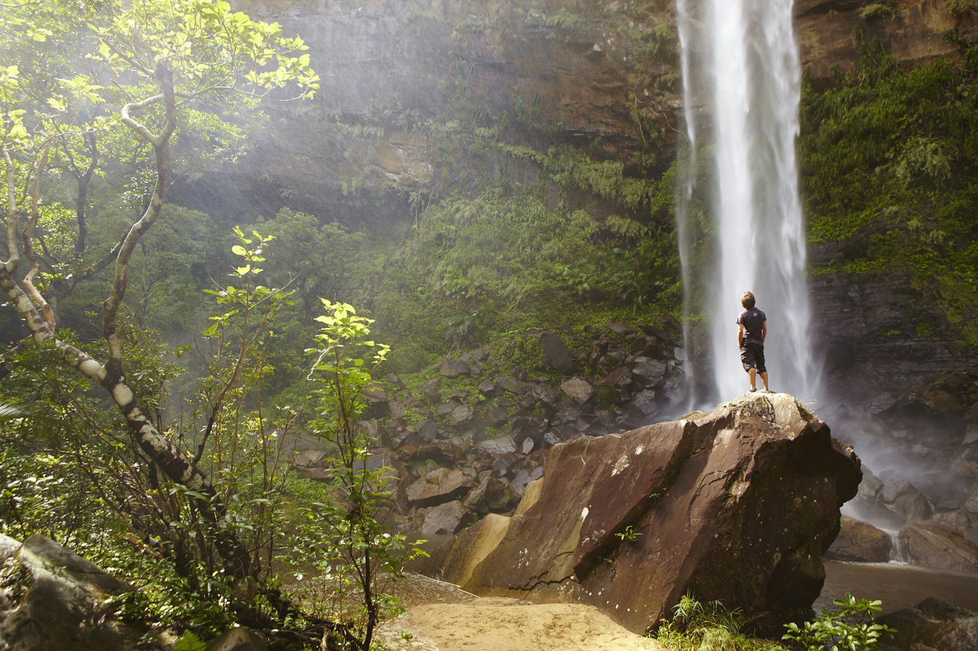 Pinaisara Falls on Iriomote Island is said to look like a white flowing beard, hence its name: pinai, 'beard' and sara, 'hanging down' © Matt Munro / Lonely Planet