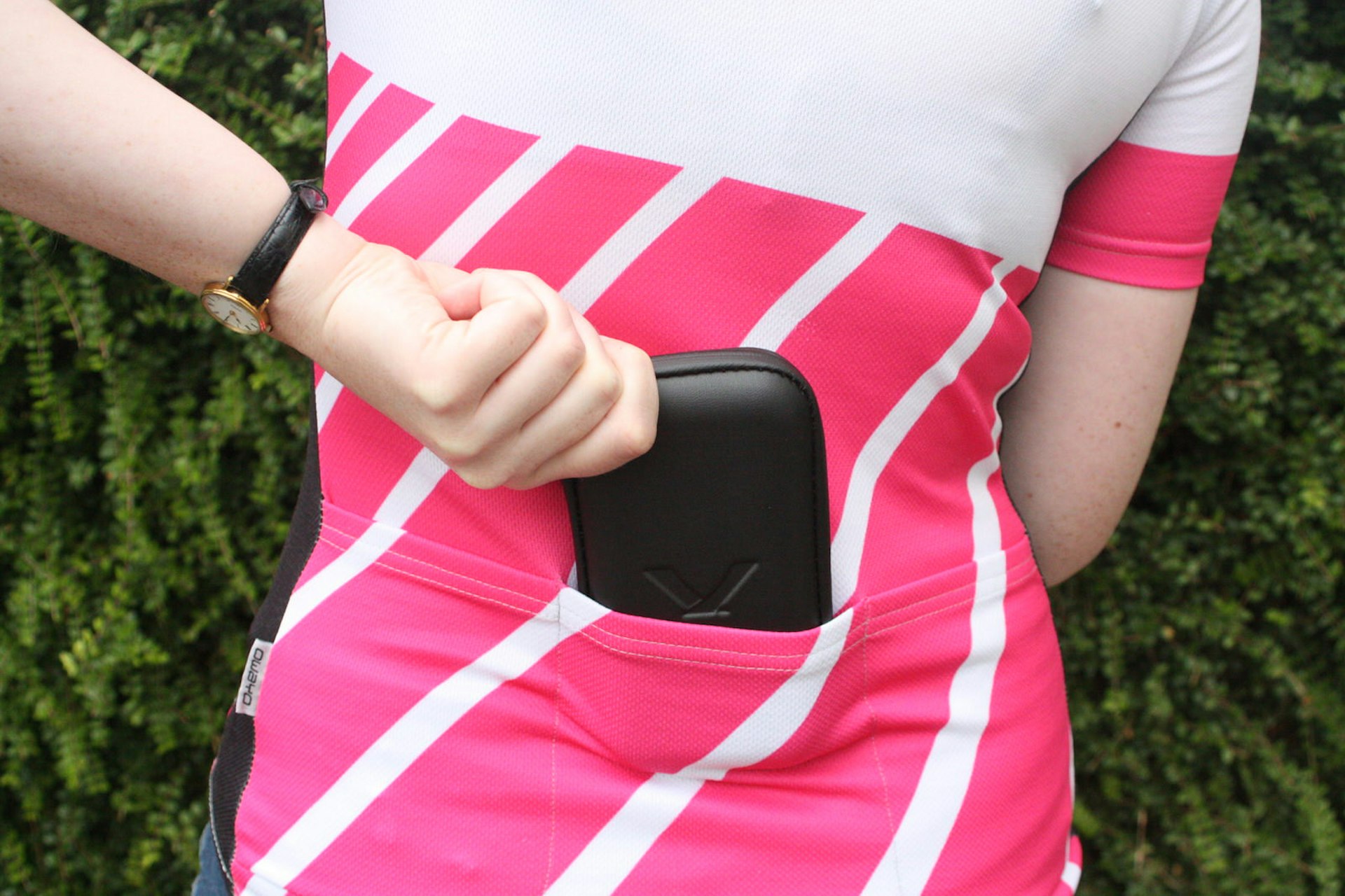 The Velovita Pocket Pack protects your phone from knocks and spills © David Else / Lonely Planet