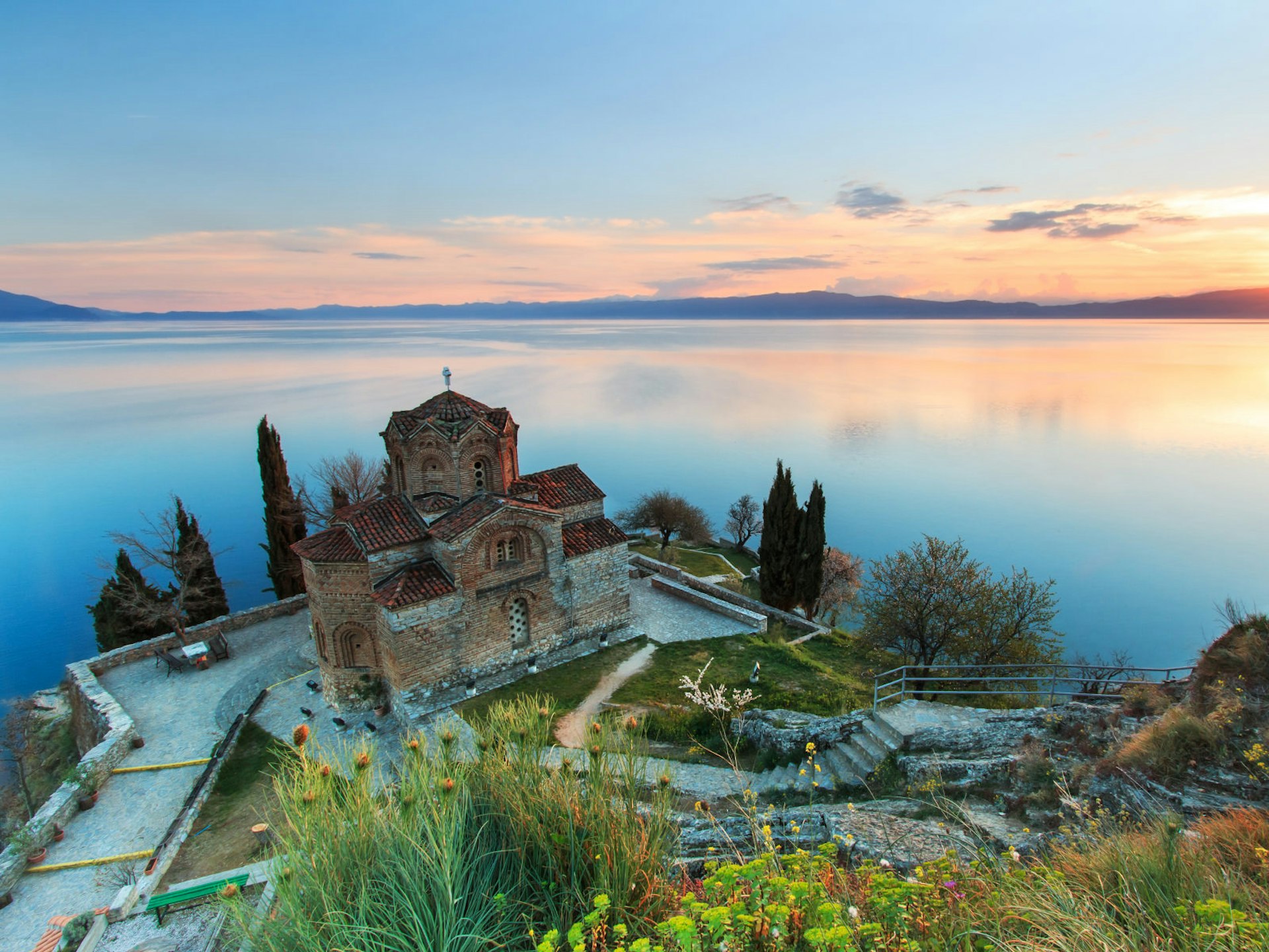 The serene setting of Sveti Jovan at Kaneo church on Lake Ohrid © outcast85 / Shutterstock