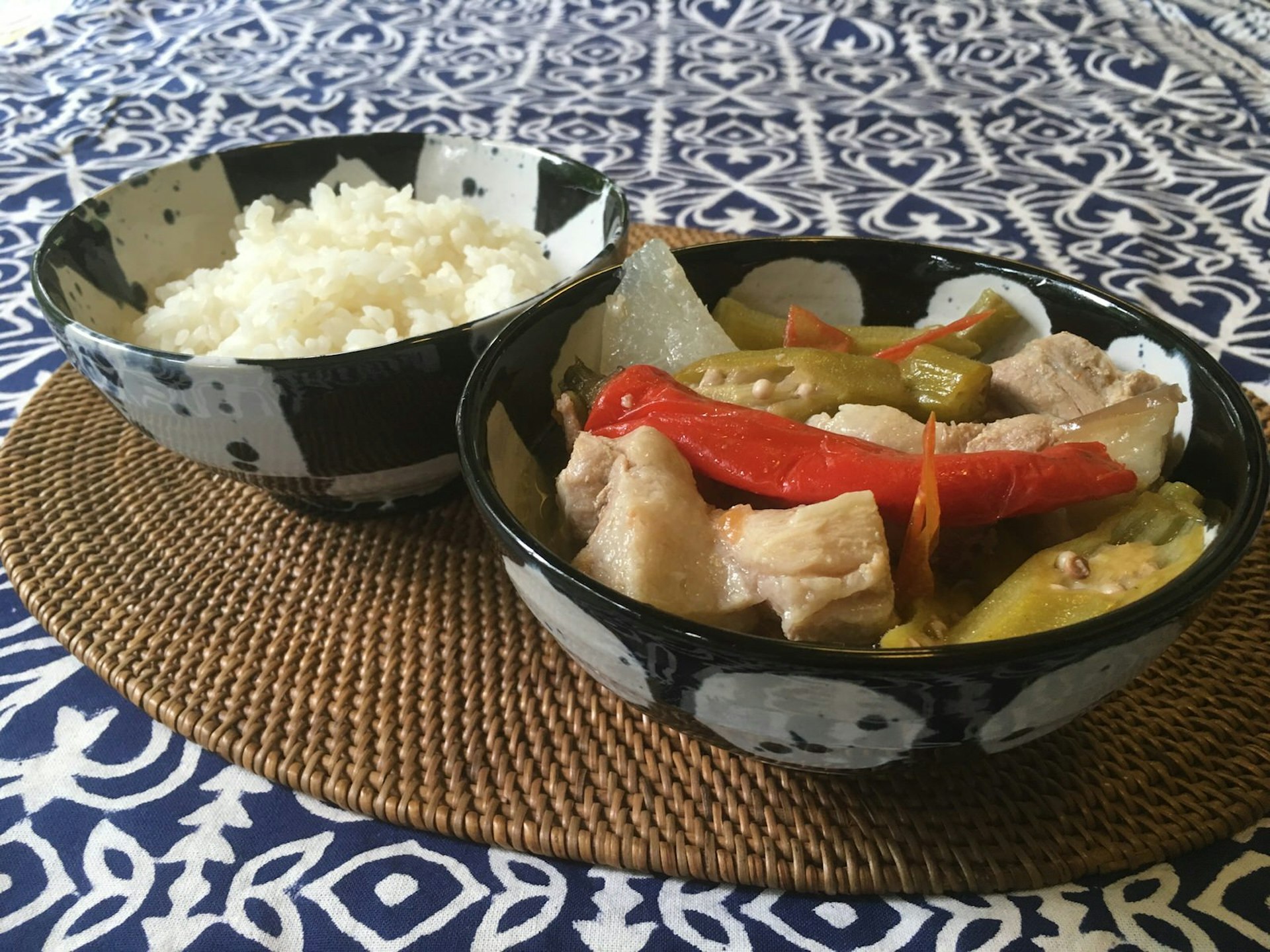 Sinigang with a side of rice