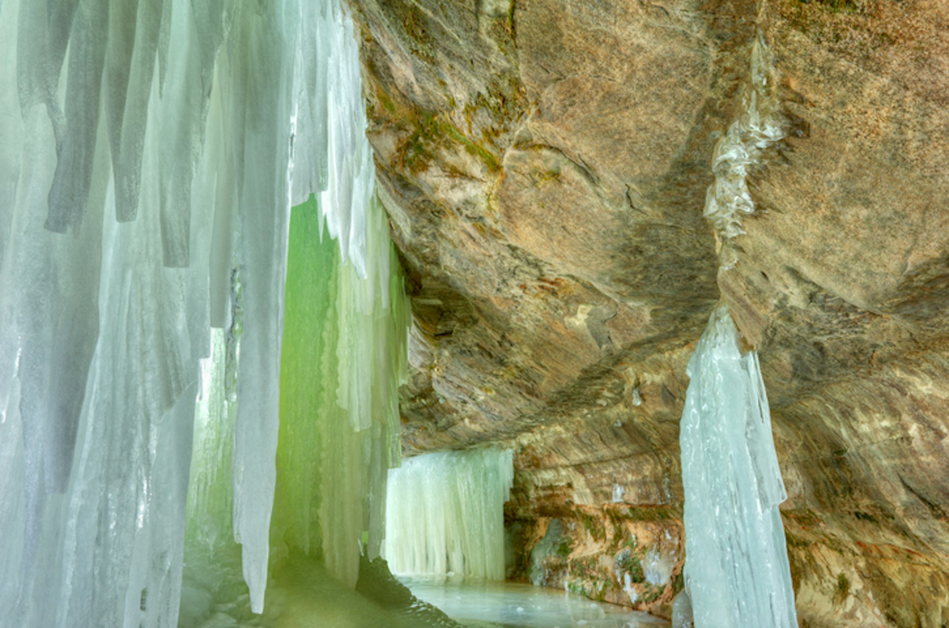 Inside the Eben Ice Cave on Lake Superior.