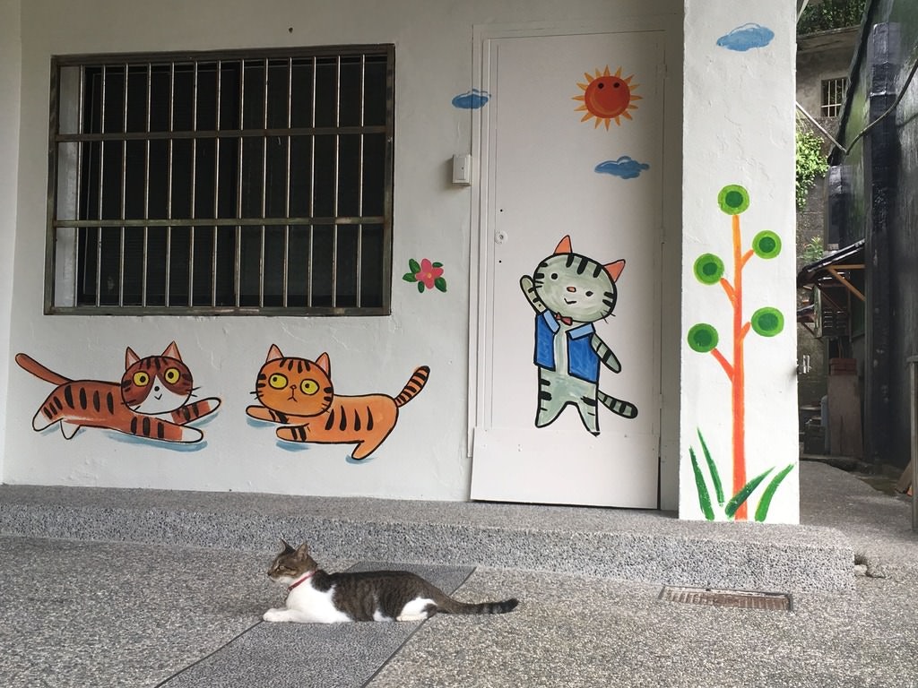 Houtong's cats are friendly, but it's best to pet only if approached © Dinah Gardner / Lonely Planet