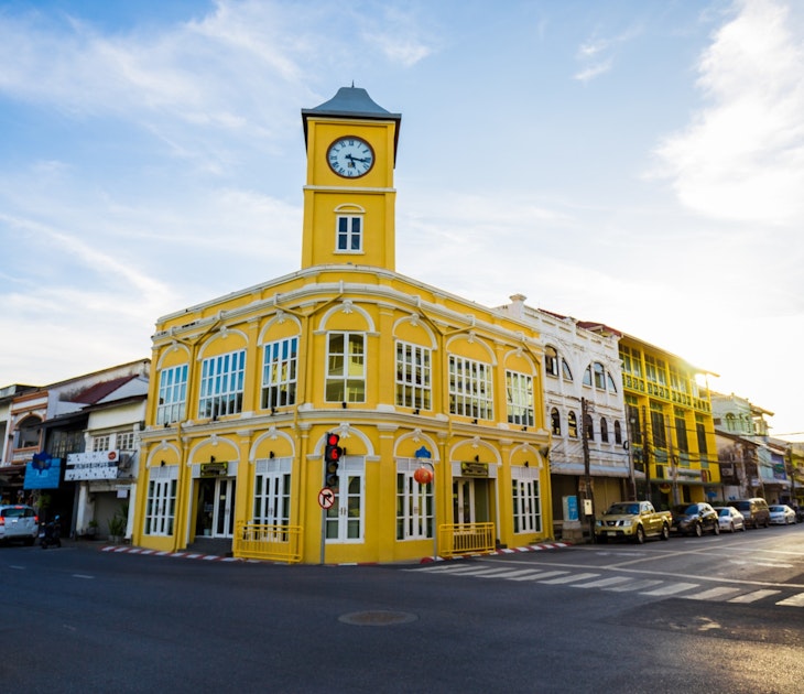 A Sino-Portuguese yellow building in Phuket Town