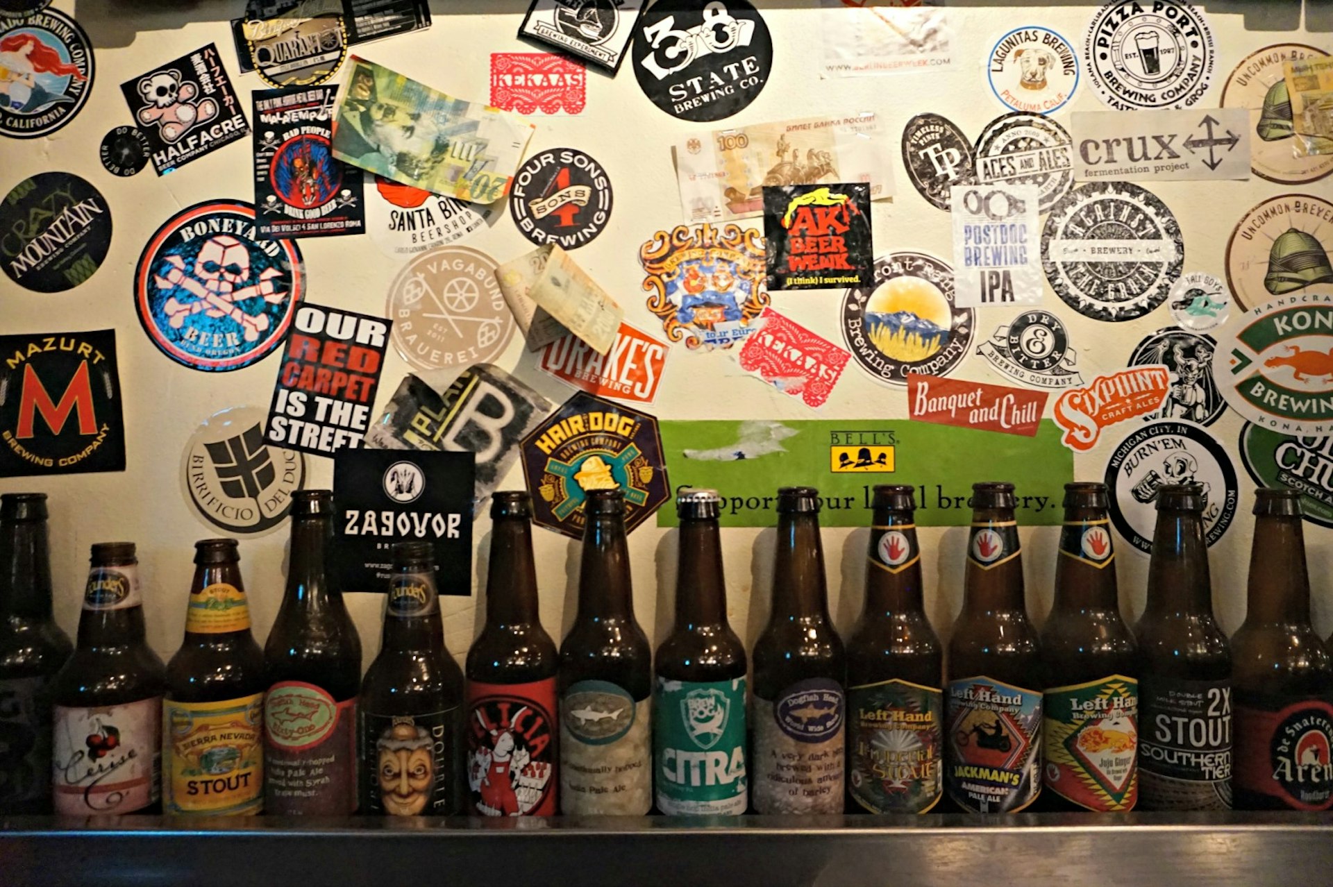Opt for an American craft beer at the rough and ready BeerTemple © Claire Bissell / Lonely Planet