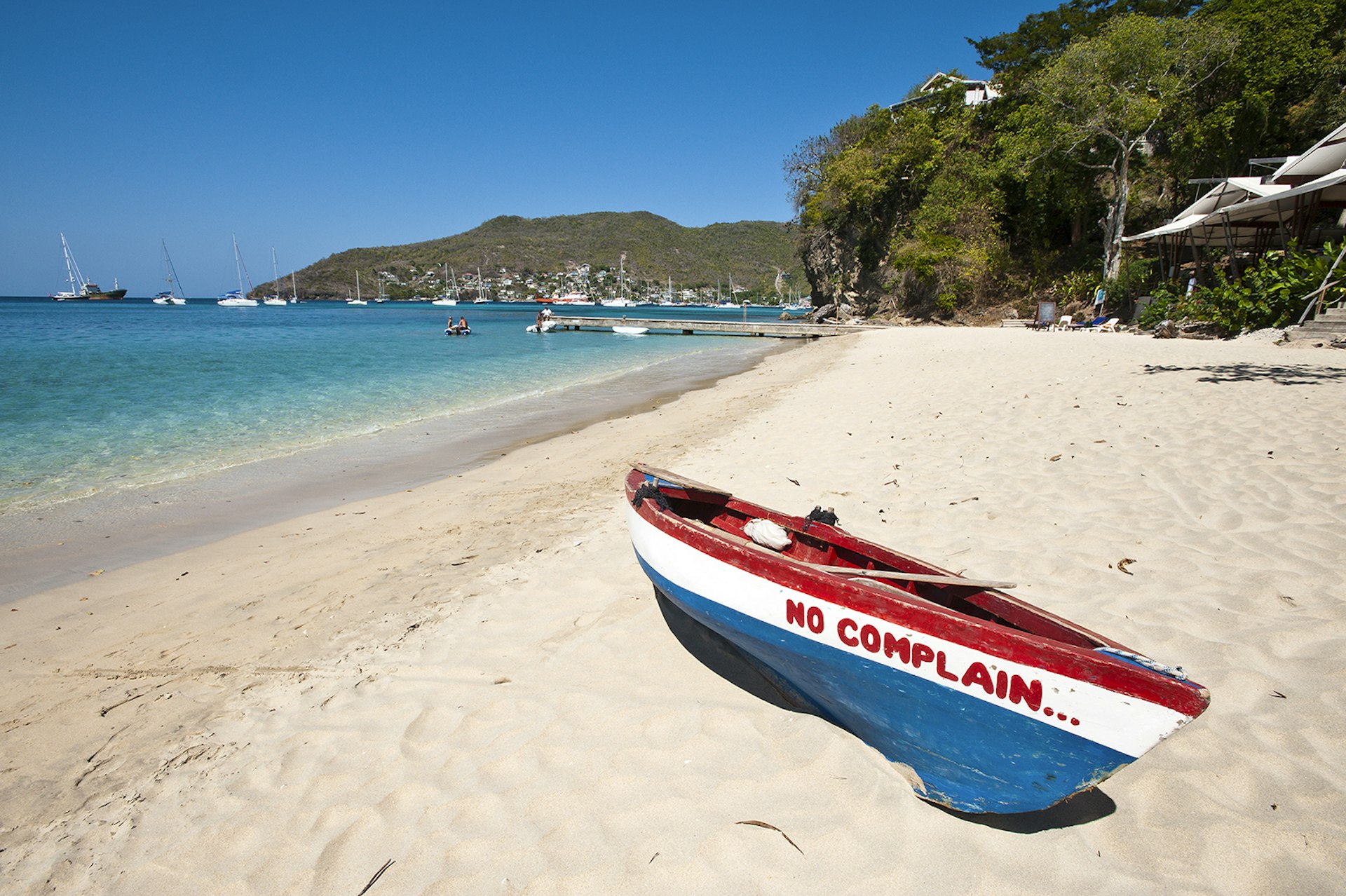 A rowboat in the sand at Princess Margaret Beach © Michael DeFreitas / robertharding / Getty Images