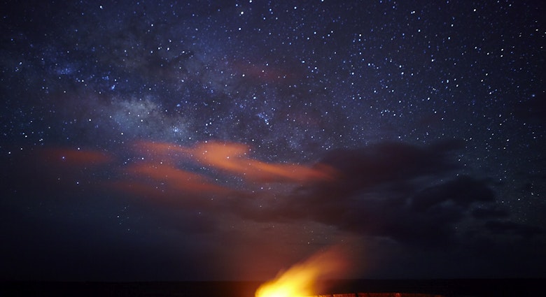 Halema'u ma'u Crater under stars of Milky Way in Volcanoes National Park © Matt Munro / Lonely Planet