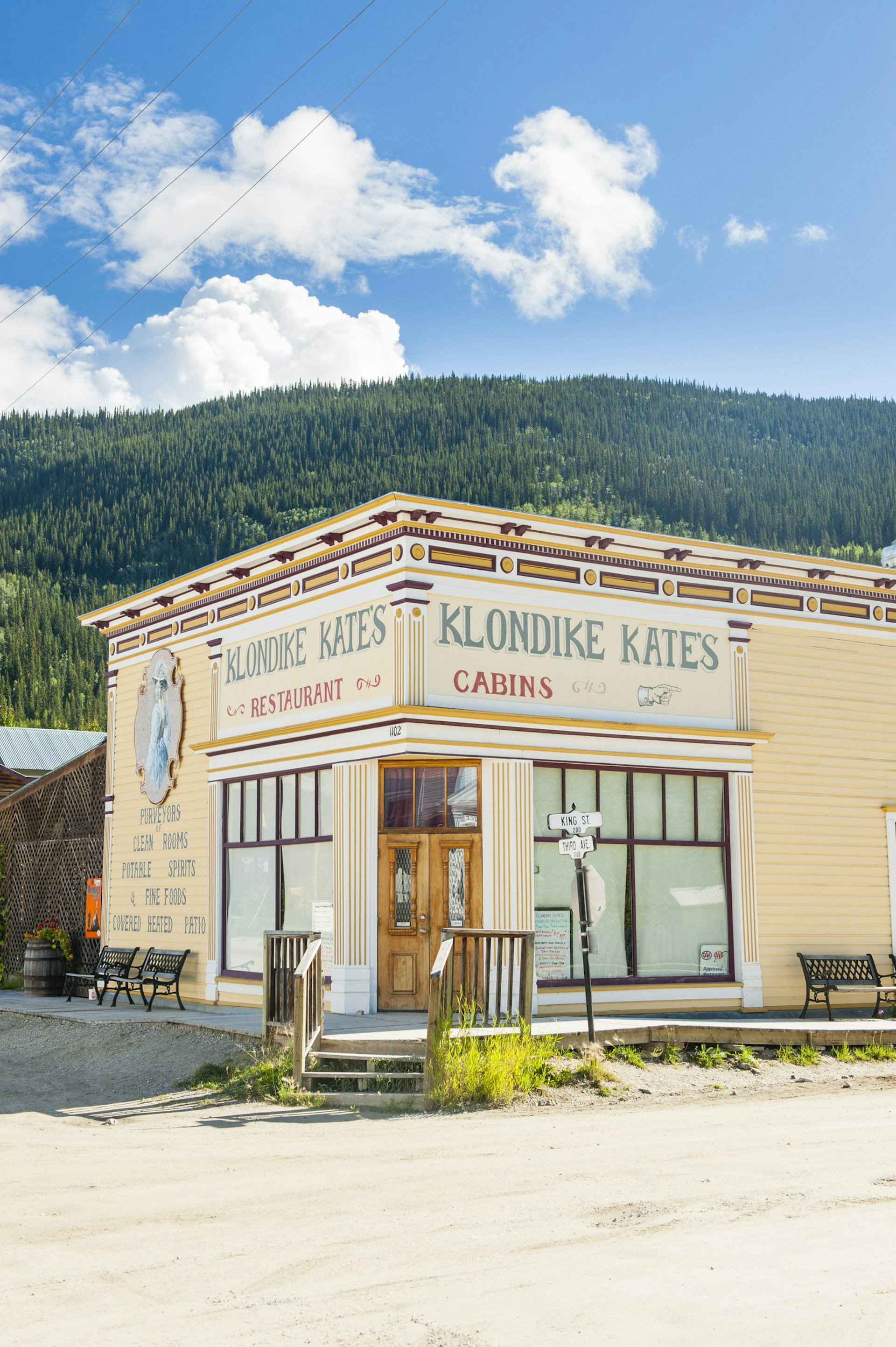 Cabins and a restaurant in Dawson City bear the name of Klondike Kate, one of the most famous dancers of the Gold Rush era © Justin Foulkes / Lonely Planet