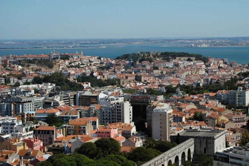 Looking out over Lisbon from the top of Amoreiras Shopping Mall © Sandra Henriques Gajjar / Lonely Planet