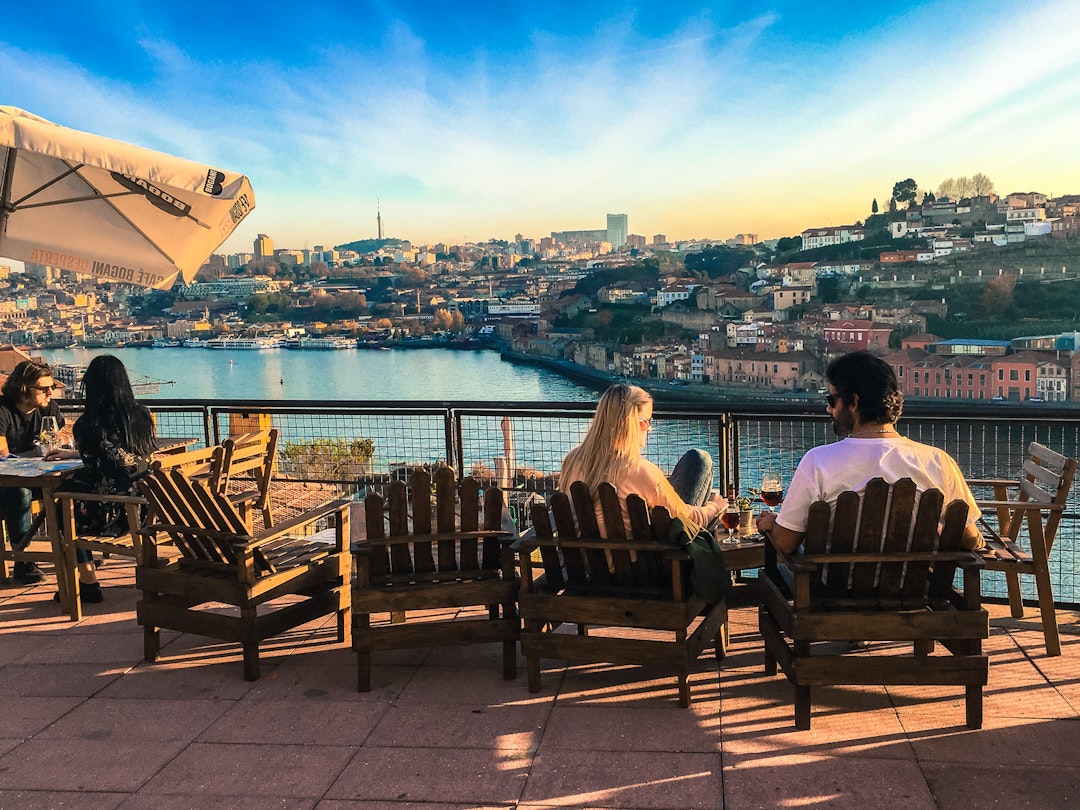 Taking in the view from Miradouro Ignez © Emily McAuliffe / Lonely Planet