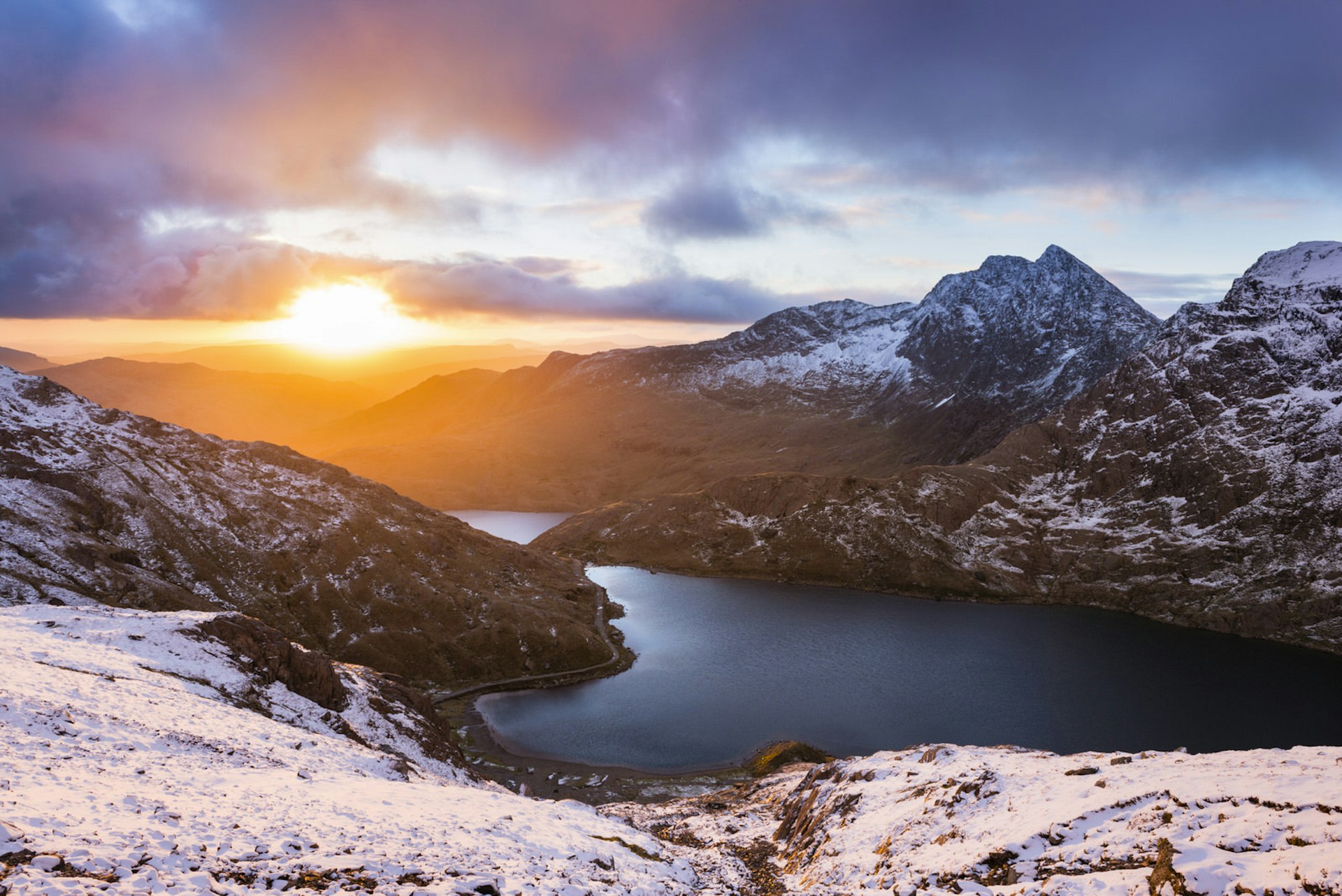 The mountain of Y Lliwedd at sunrise – a training spot for George Mallory and the 1953 British Mount Everest expedition © Justin Foulkes / Lonely Planet