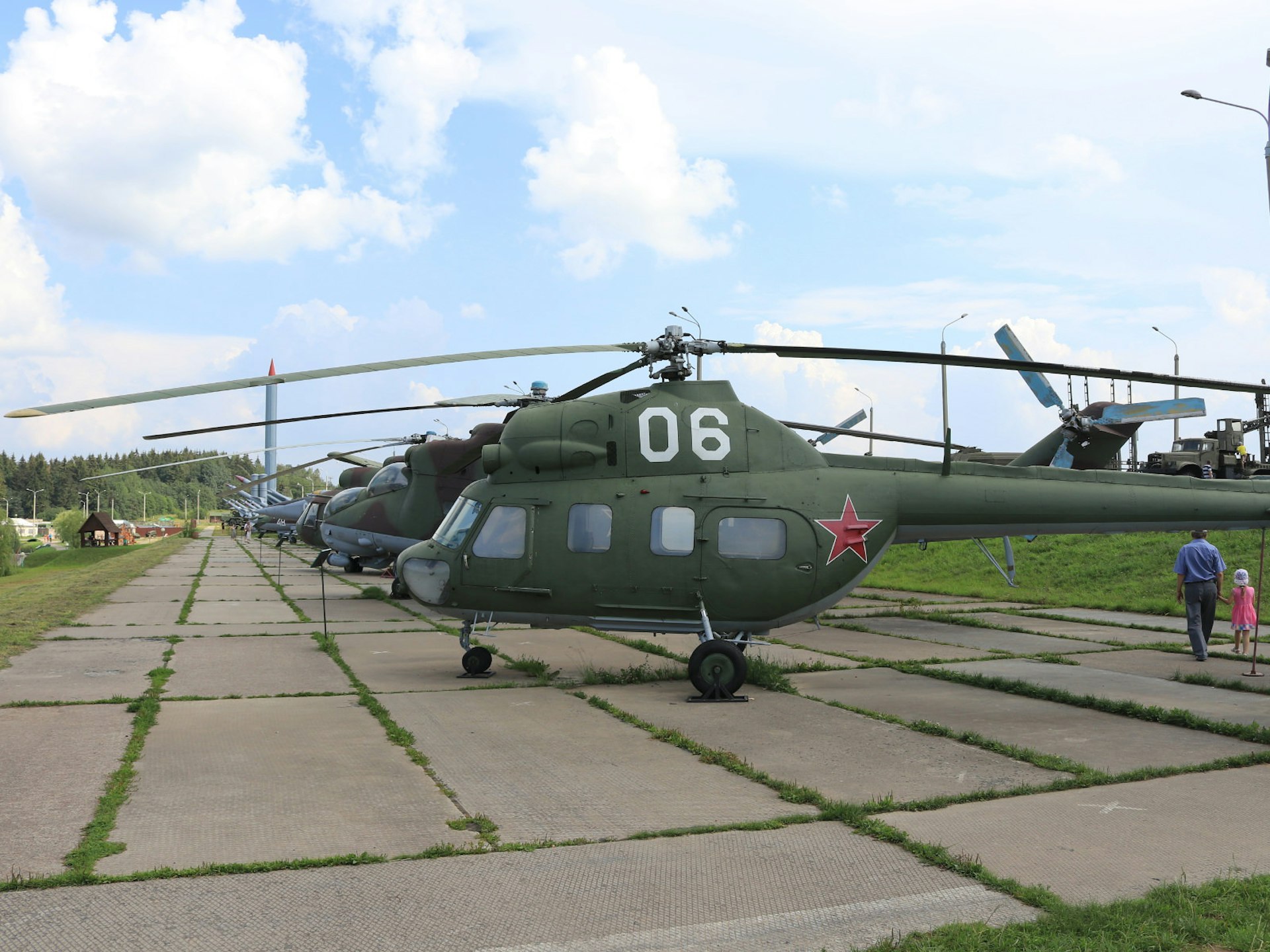 Helicopters lined up at the Stalin Line Museum © Greg Bloom / Lonely Planet