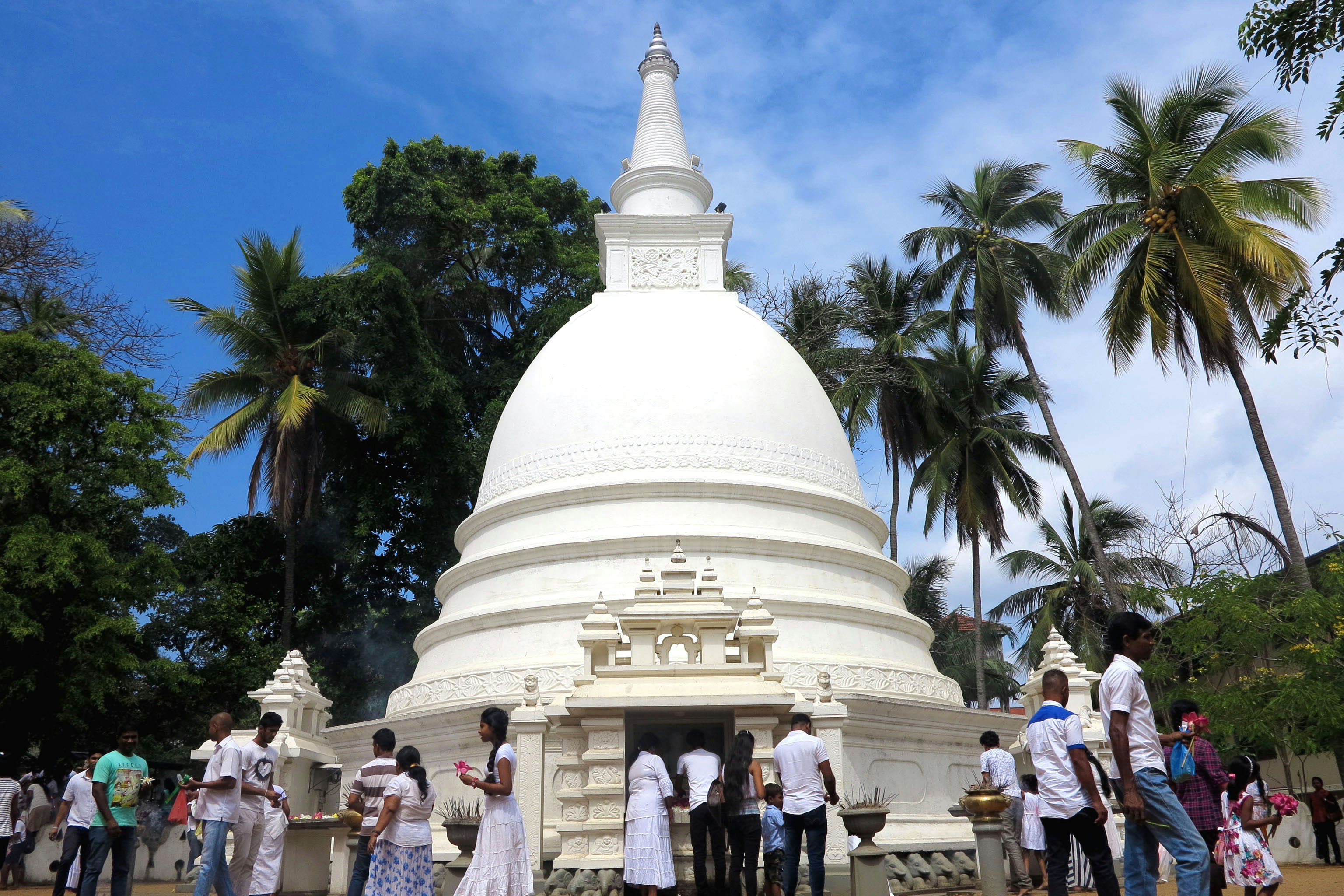 The gleaming white dagoba at Bellanwala © Natalie Blow / Lonely Planet