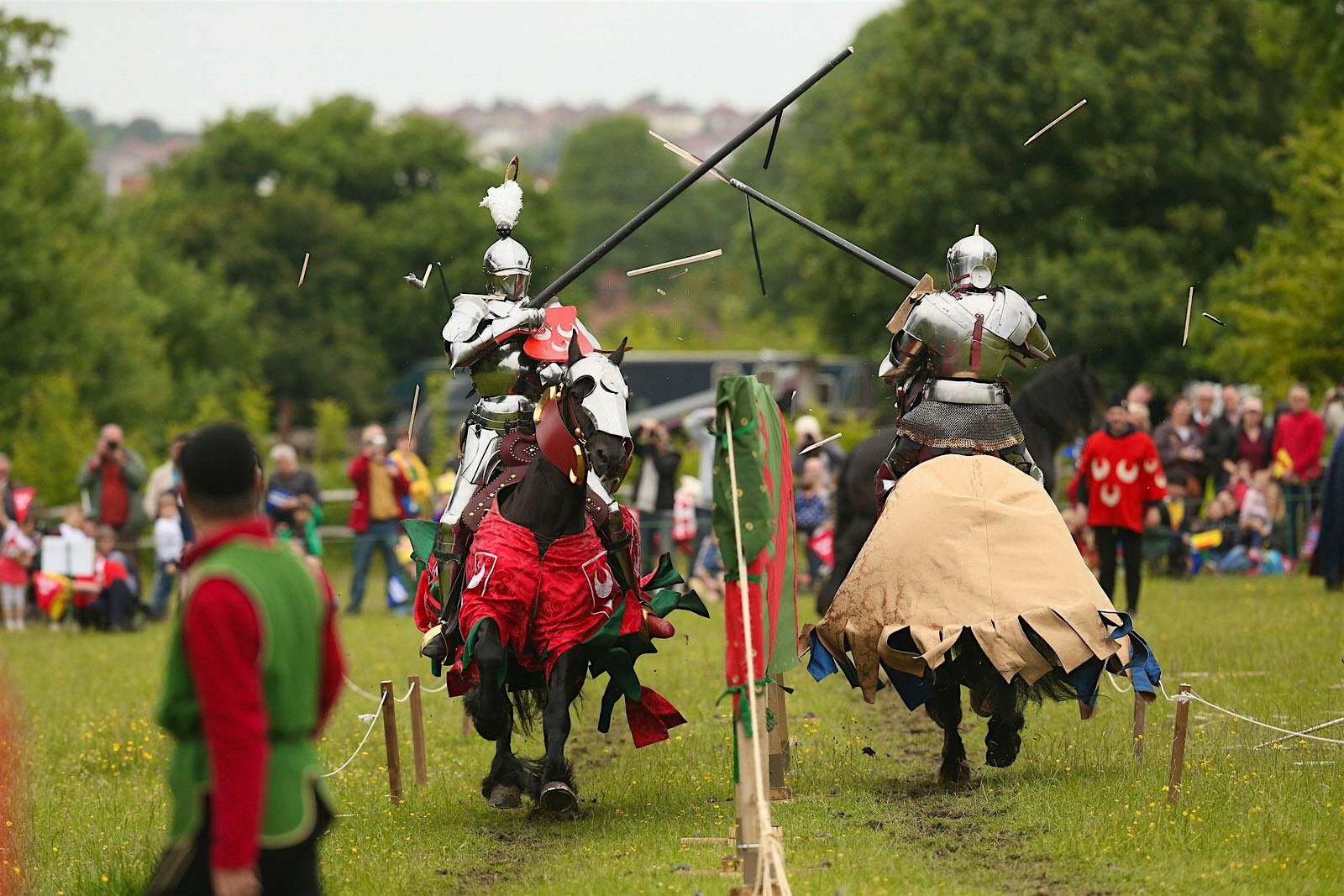 Features - Jousting Knights Re-enact Medieval Scenes If King Arthur existed, he would have been a Dark Ages warlord, not a late-medieval knight, but his legend is closely associated with the age of chivalry © Oli Scarff / Staff / Getty Images